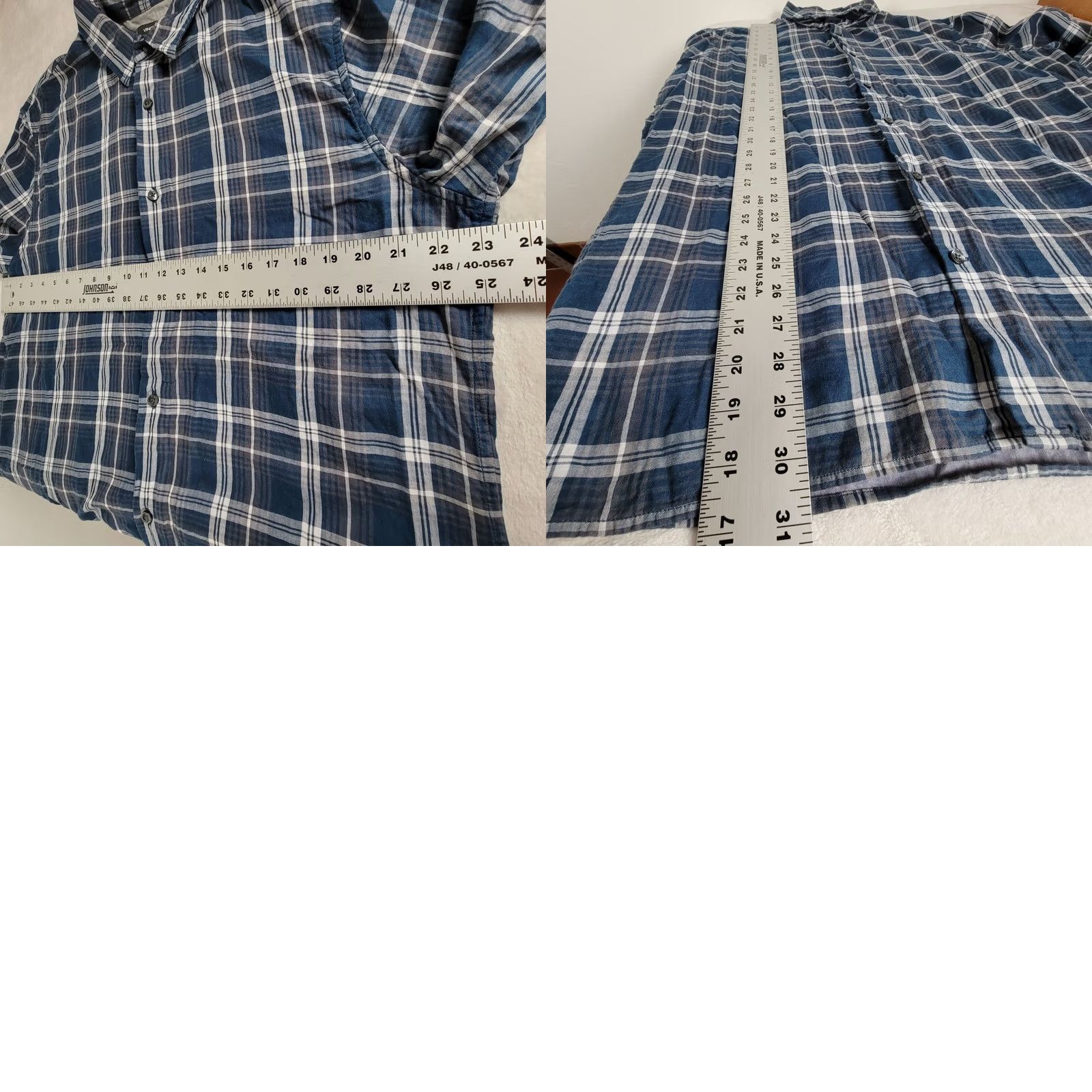 Vince Vince Mens Blue Plaid Long Sleeve Button-Up Shirt XL Casual Cotton Lightweight Shirt Mens Blue Plaid Long Sleeve Button-Up XL Cotton Lightweight Size US XL / EU 56 / 4 - 8 Thumbnail