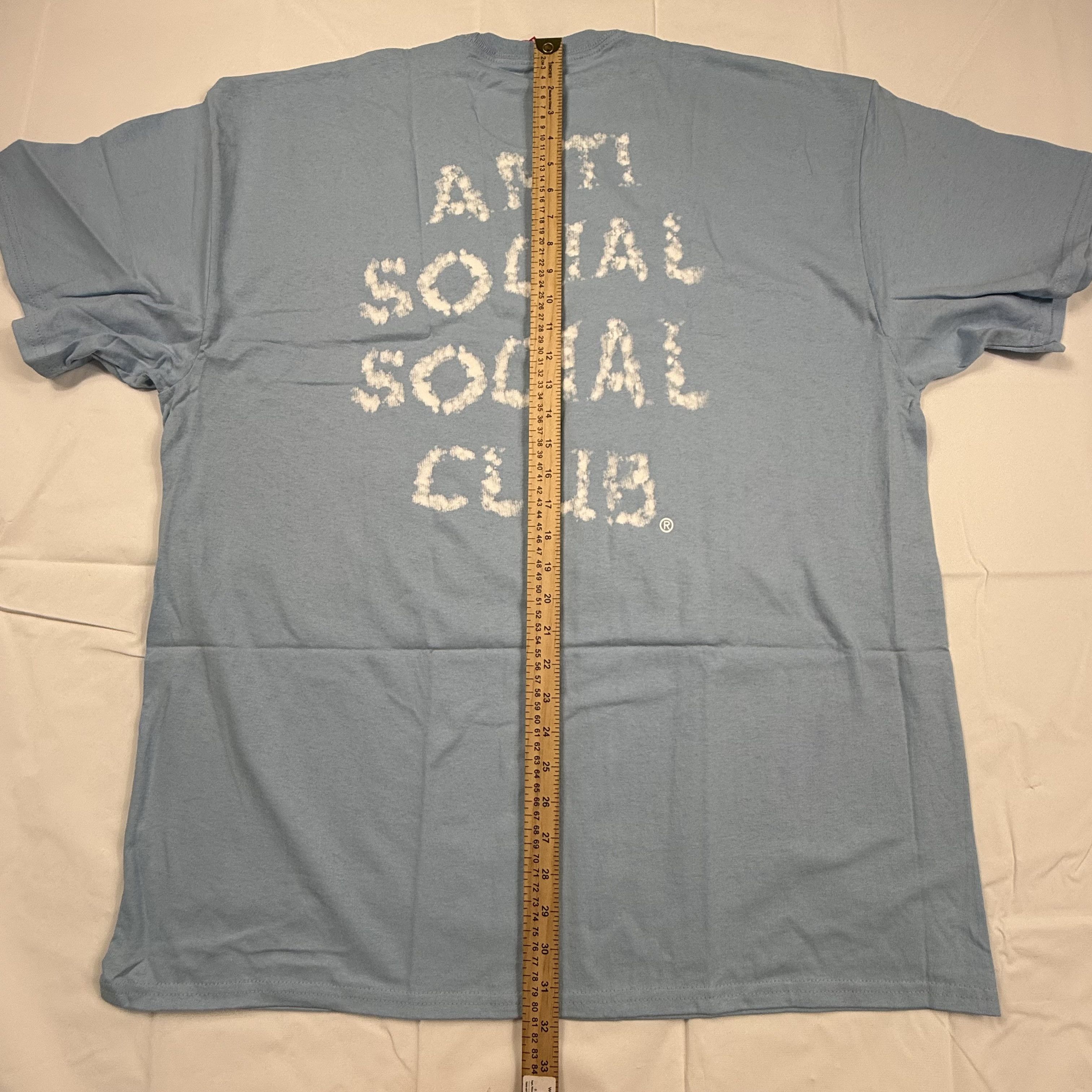 Anti Social Social Club Anti Social Social Club Partly Cloudy Tee Light Blue 2XL Size US XXL / EU 58 / 5 - 7 Thumbnail