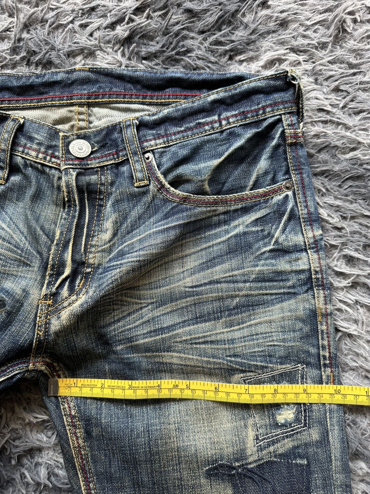 5351 POUR LES HOMMES SS2009 Edge Rupert ''Rockstar Edge '' distressed boro denim Size US 32 / EU 48 - 13 Thumbnail