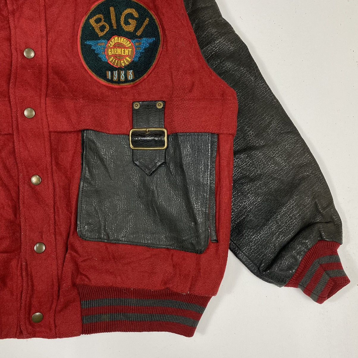 BIGI × Vintage VINTAGE 80's BIGI COMMANDING OFFICER GARMENT VARSITY JACKET Size US M / EU 48-50 / 2 - 6 Thumbnail