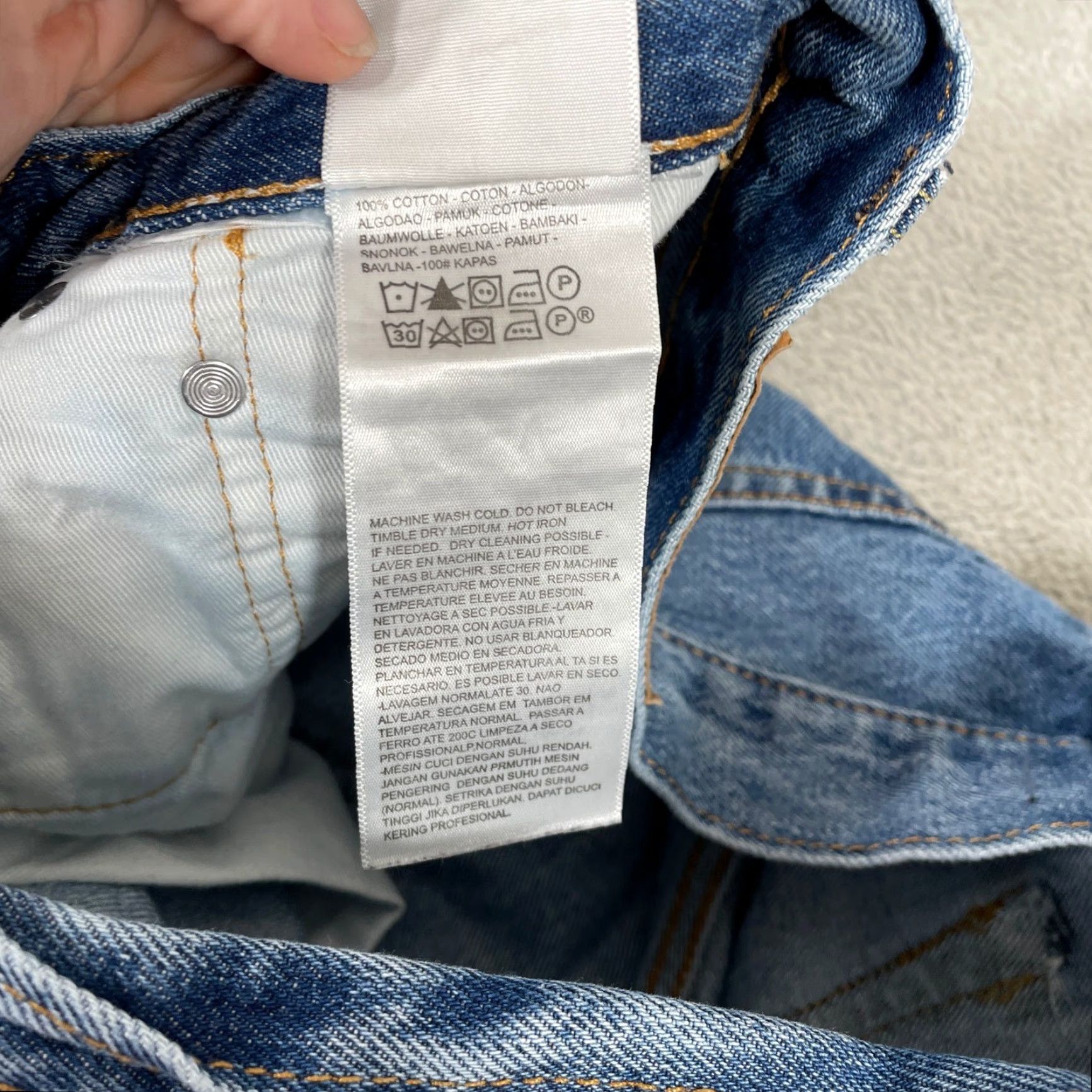 Levi's Levi's 511 Denim Shorts Mens 32 Blue Cut Off Raw Hem Slim Fit Bermuda Summer Skater Grunge Casual Mens Size US 32 / EU 48 - 6 Thumbnail