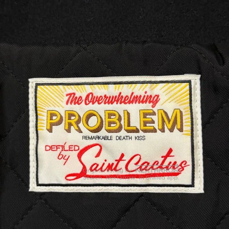 Saint Michael Saint Michael Flocked printed wool-paneled baseball jacket Size US M / EU 48-50 / 2 - 6 Thumbnail