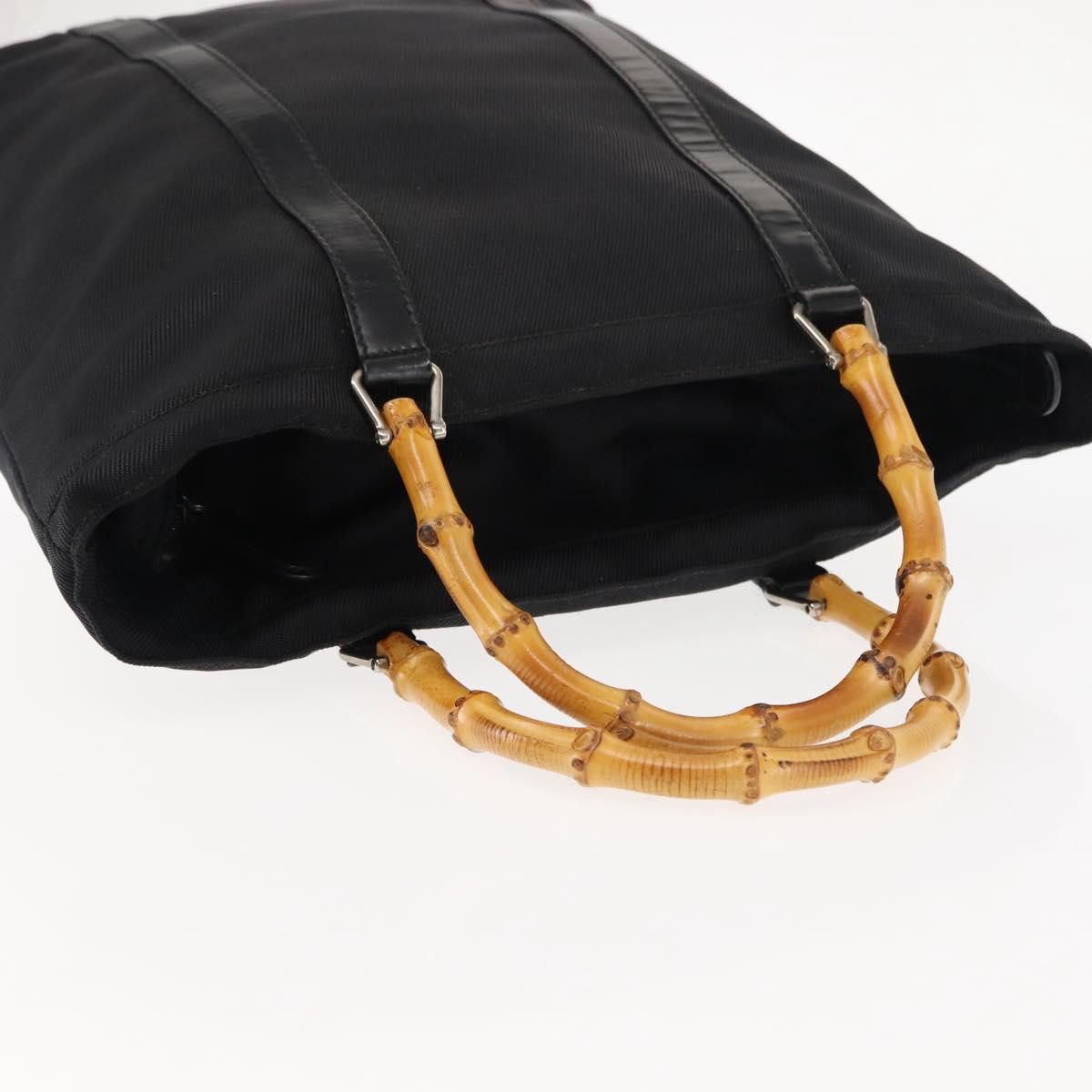 Gucci GUCCI Bamboo Hand Bag Nylon Black Size ONE SIZE - 6 Thumbnail