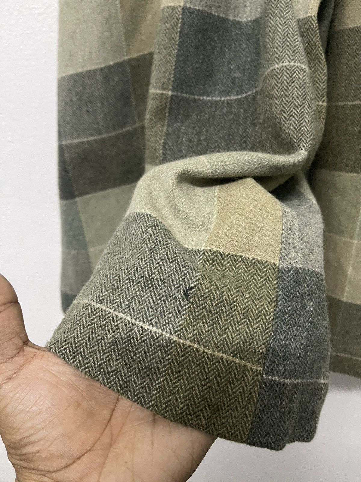 Comme des Garcons 80s COMME DES GARCONS TARTAN CHECKED OPEN LEG WOOL PANT Size 22" - 8 Thumbnail