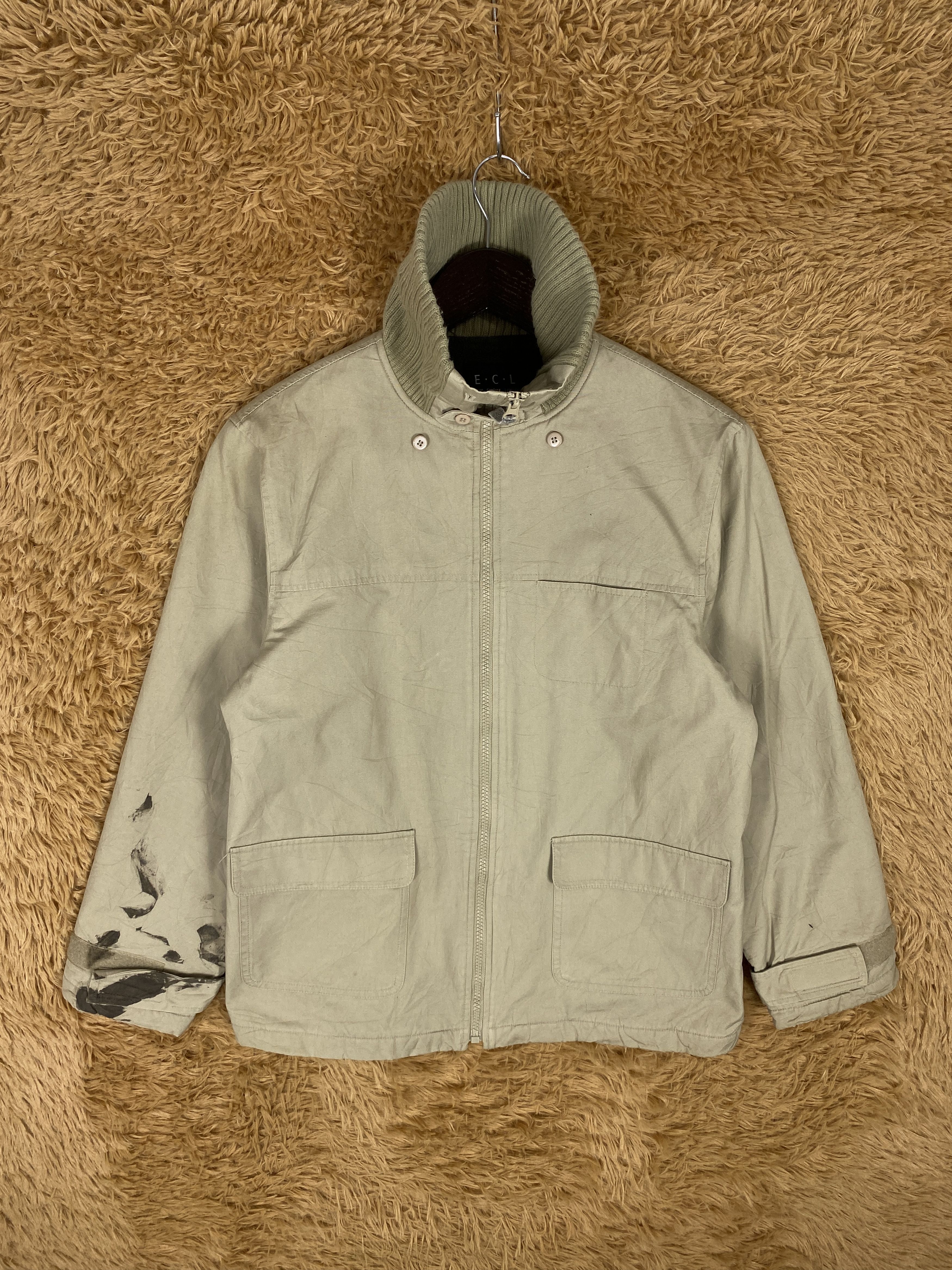 image of Vintage E.c.l Fleece Lining Jacket in Light Brown, Men's (Size Small)