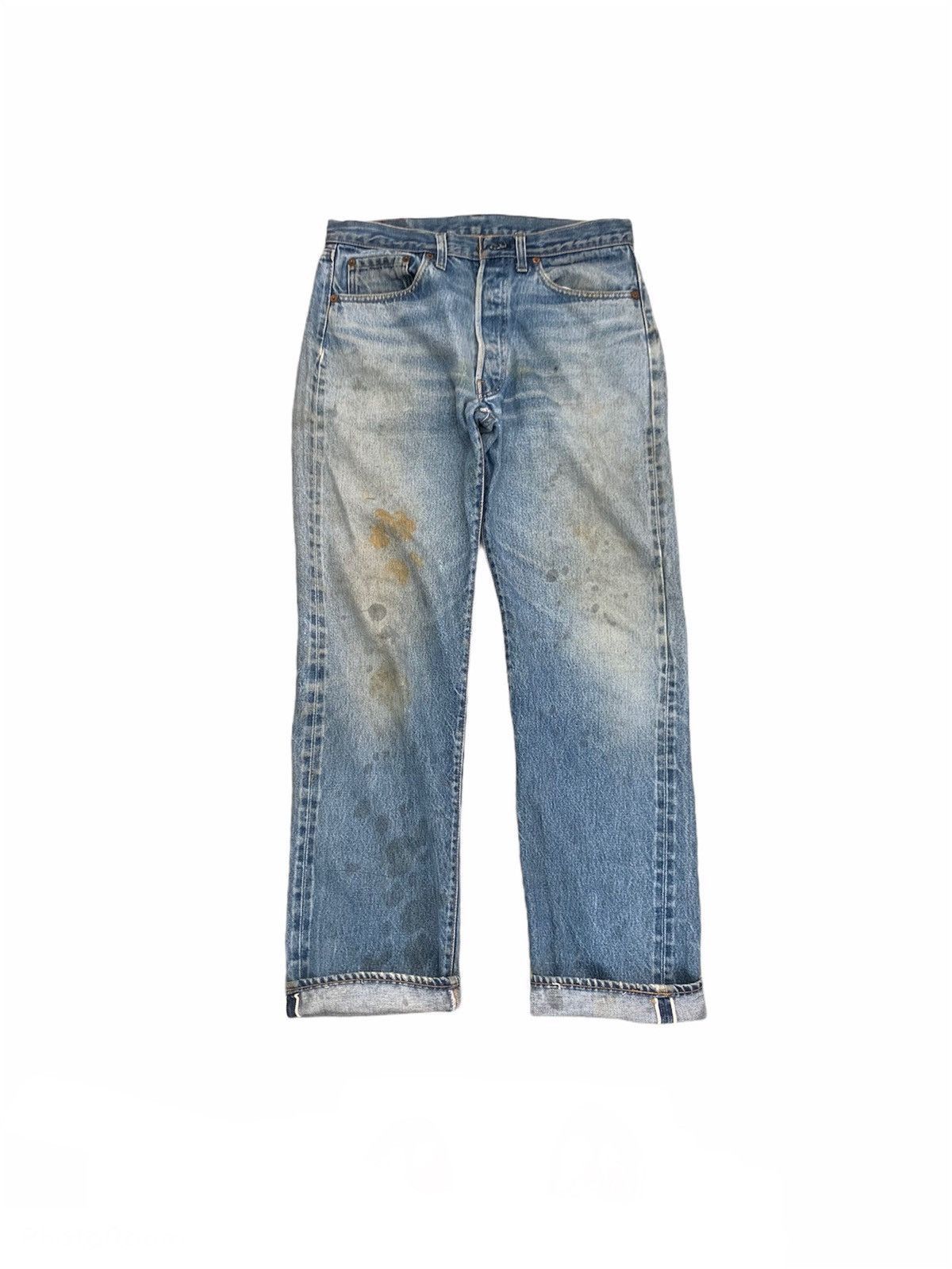 Levi's Vintage 80s Levi's 501 Selvedge Made in USA Distressed Denim Size US 33 - 1 Thumbnail