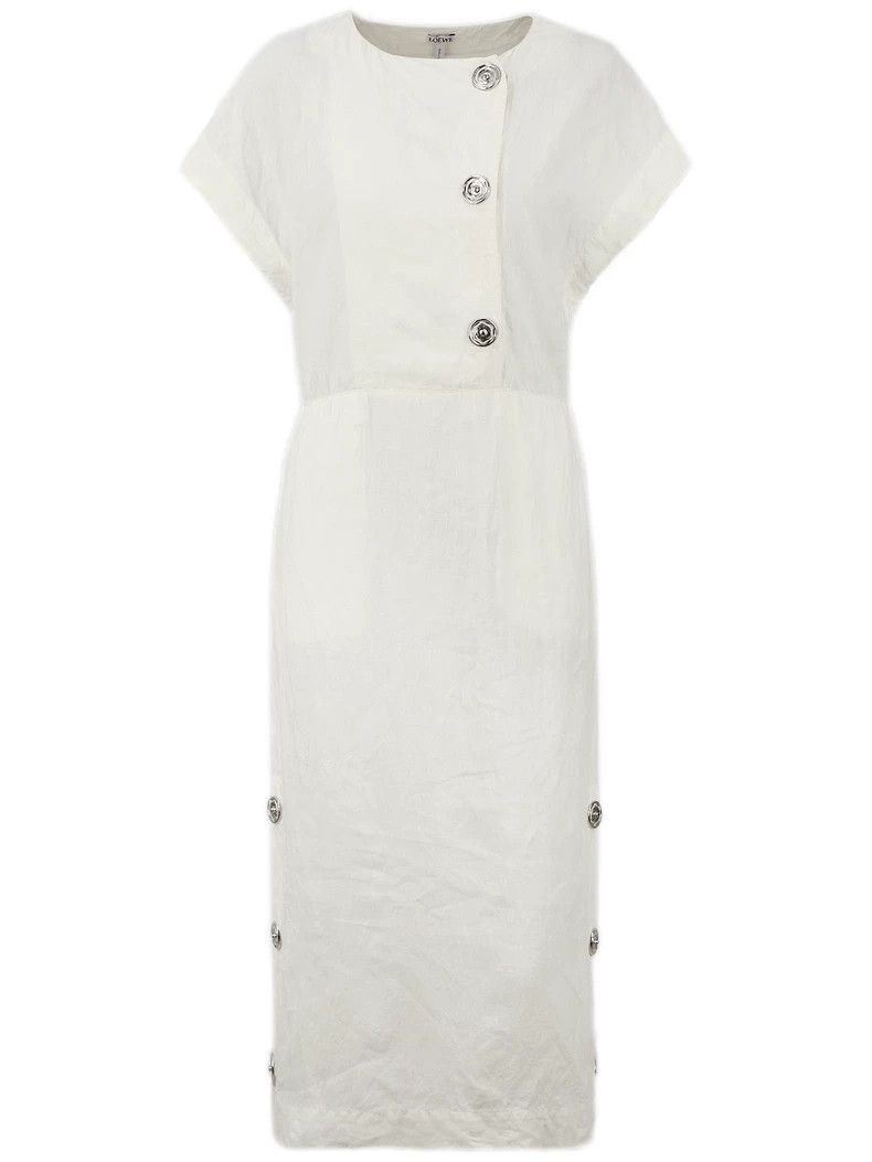 Loewe LOEWE Cotton and hemp buttoned dress Size XS / US 0-2 / IT 36-38 - 1 Thumbnail