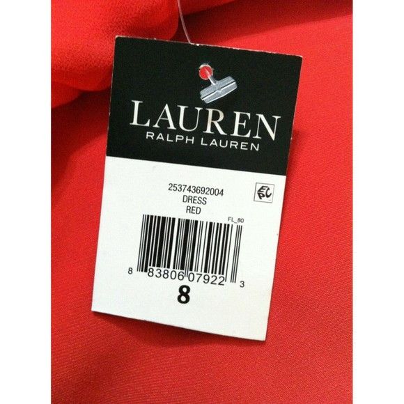 Ralph Lauren RALPH LAUREN WOMENS NEW 95%PLYSTR 5%ELASTANE DRESS SIZE:8 Size M / US 6-8 / IT 42-44 - 5 Thumbnail