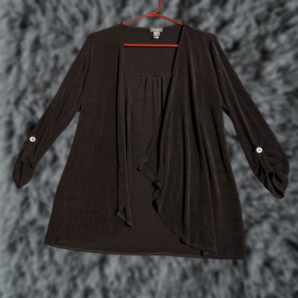 Vintage VINTAGE Y2K Travelers by Chico's Cardigan Womens Small US Brown Long Sleeve Open Breathable Lightweight Knitted Regular USA Womens Size S / US 4 / IT 40 - 1 Thumbnail
