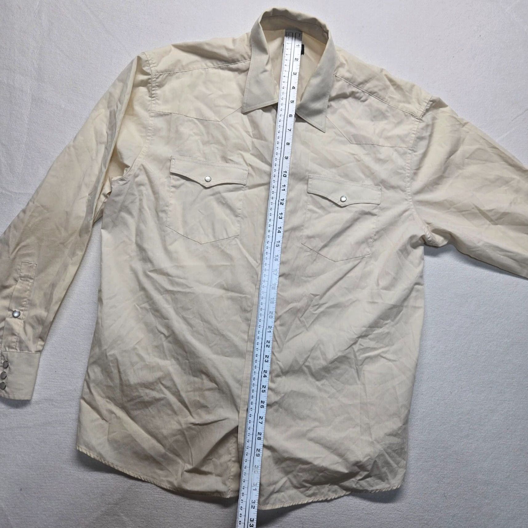 Vintage Gioberti Shirt Mens XL Ivory Plaid Western Button-Up Snap Shirt Size US XL / EU 56 / 4 - 7 Thumbnail
