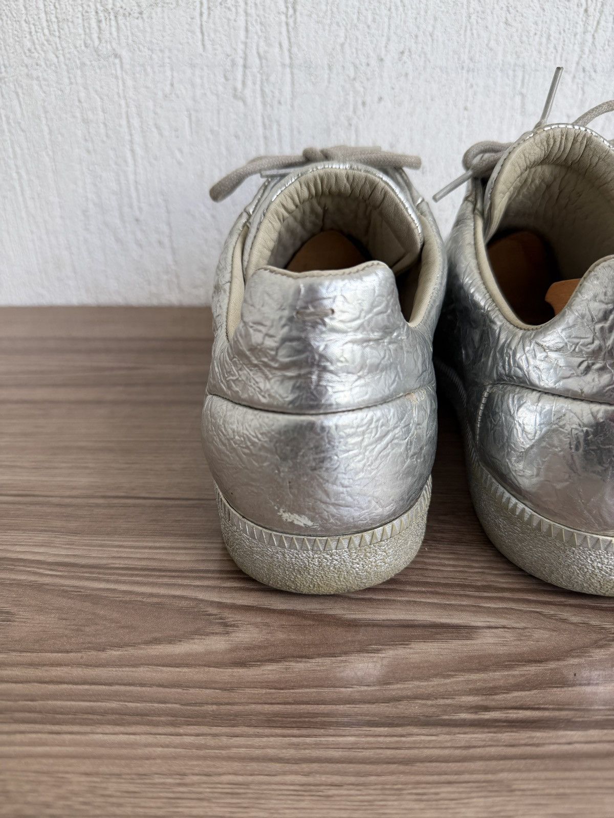 Maison Margiela crinkled metallic silver Future low Size US 11.5 / EU 44-45 - 21 Thumbnail