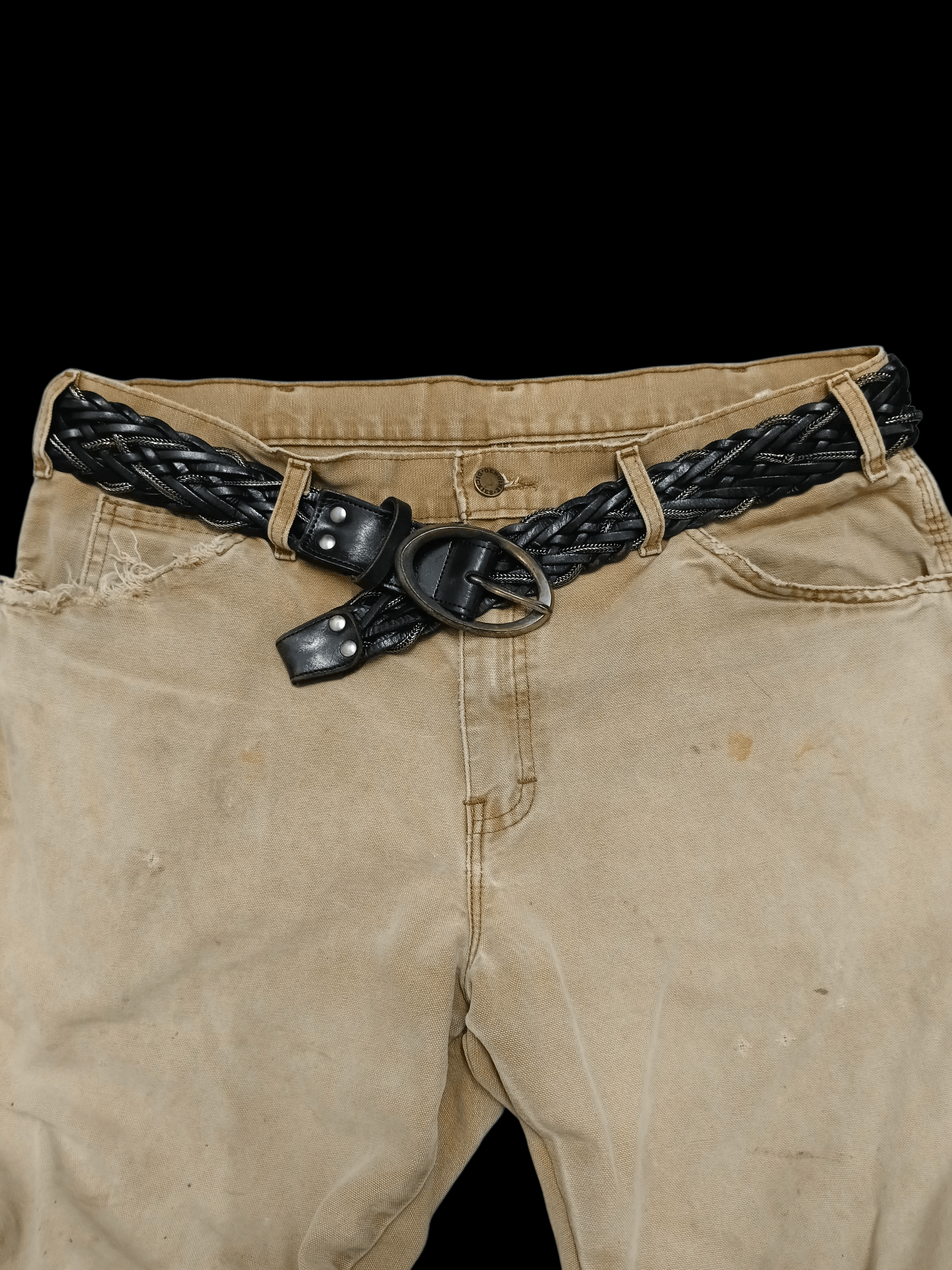 GOSTAR DE FUGA "FUGA Japan Wide Braided Leather Belt" Size ONE SIZE - 1 Thumbnail