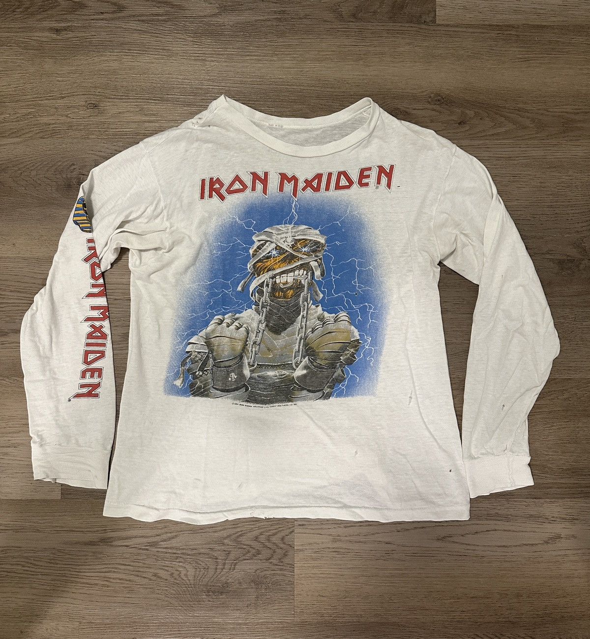 Vintage 1985 Iron Maiden “World Slavery” Long Sleeve Size US M / EU 48-50 / 2 - 1 Thumbnail