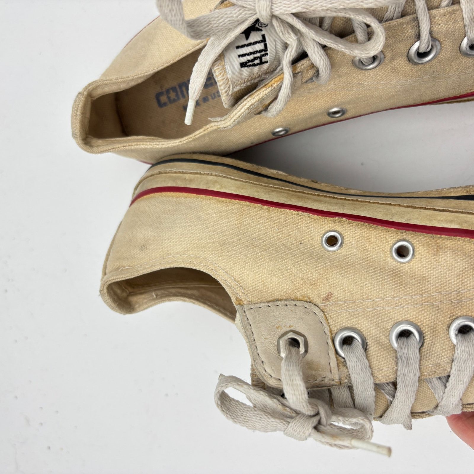 Converse Vintage 90s Converse Chuck Taylor Low Sneakers Men's 8 White Size US 8 / EU 41 - 12 Thumbnail
