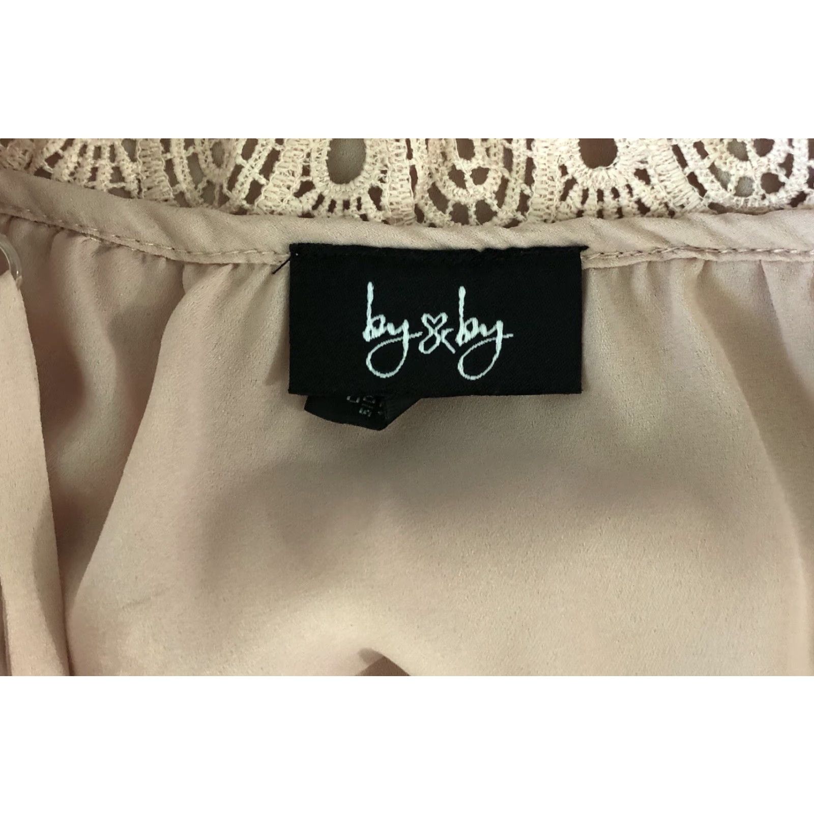 Vintage VINTAGE By By Off shoulder peasant top L pink lace flowy Chiffon Adjustable Straps Y2K 90s Fairy Bohemian Coquette Romantic Shirt Womens Size L / US 10 / IT 46 - 4 Thumbnail