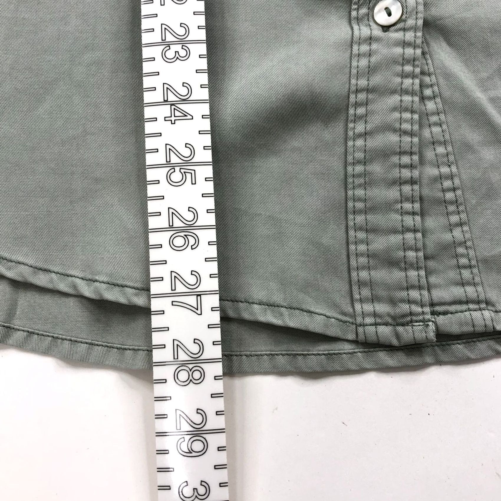 Rails Rails Soren Sage Denim Shirt Large NEW 100% Tencel Button Long Sleeve Green Women's Casual Shirt Size L / US 10 / IT 46 - 4 Thumbnail
