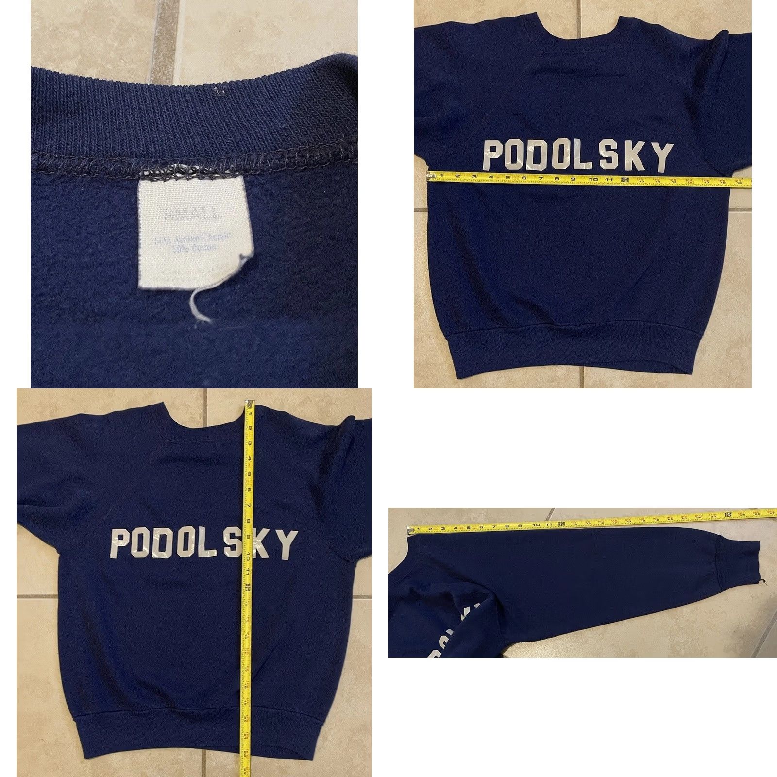 Vintage VINTAGE Podolsky Faded Sweatshirt XS Blue College Army 90s Grunge USAF Navy Hip Hop USA Mens Hoodie Size US XS / EU 42 / 0 - 8 Thumbnail