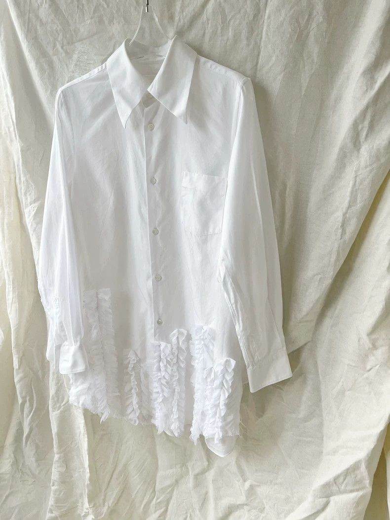 Comme des Garcons Comme Des Garcons Long Sleeve Pointed Collar Shirt Top wit Size S / US 4 / IT 40 - 4 Thumbnail