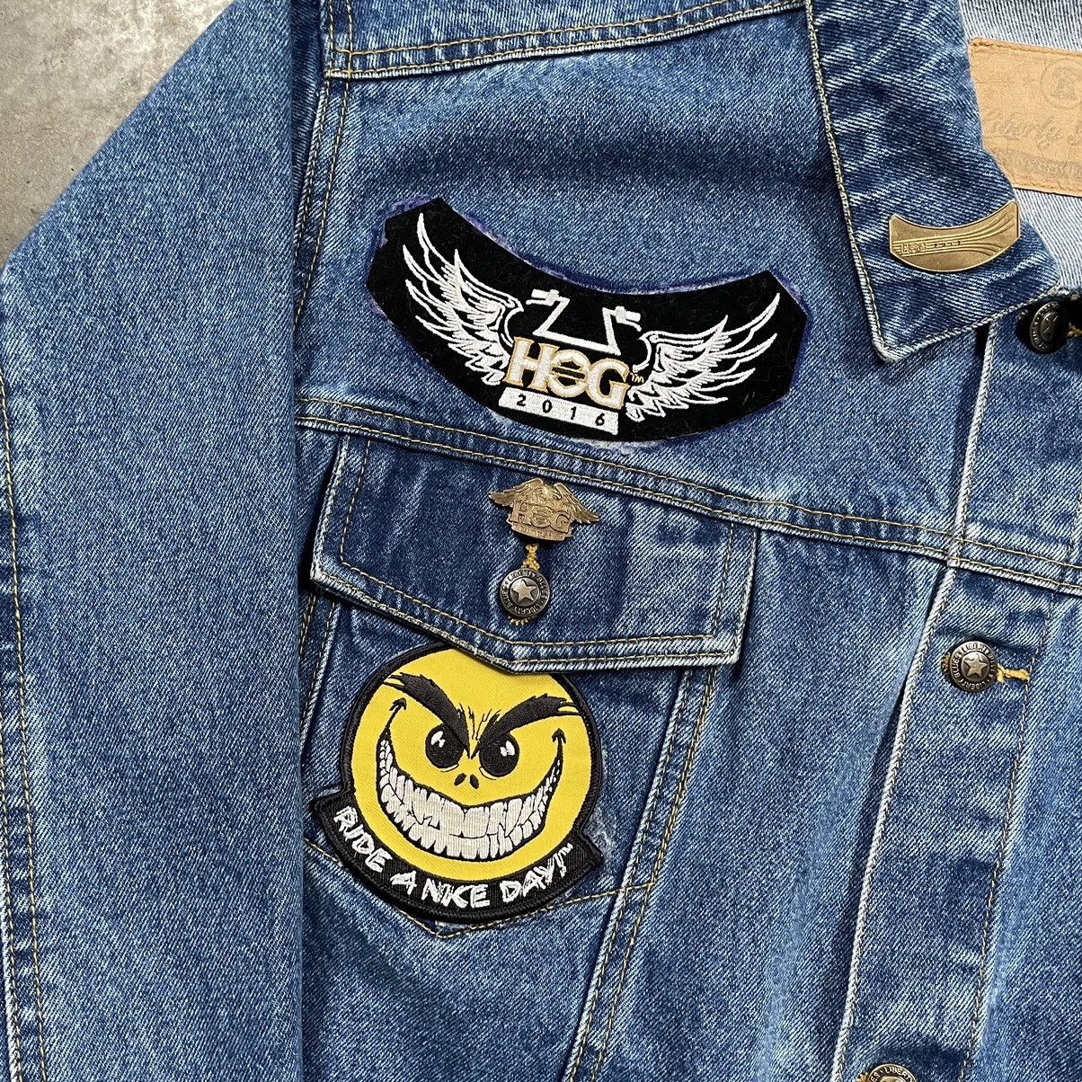 Harley Davidson × Vintage Harley Davidson HOG Patchwork Denim Jacket Biker Patches Y2K Size US XXL / EU 58 / 5 - 6 Thumbnail