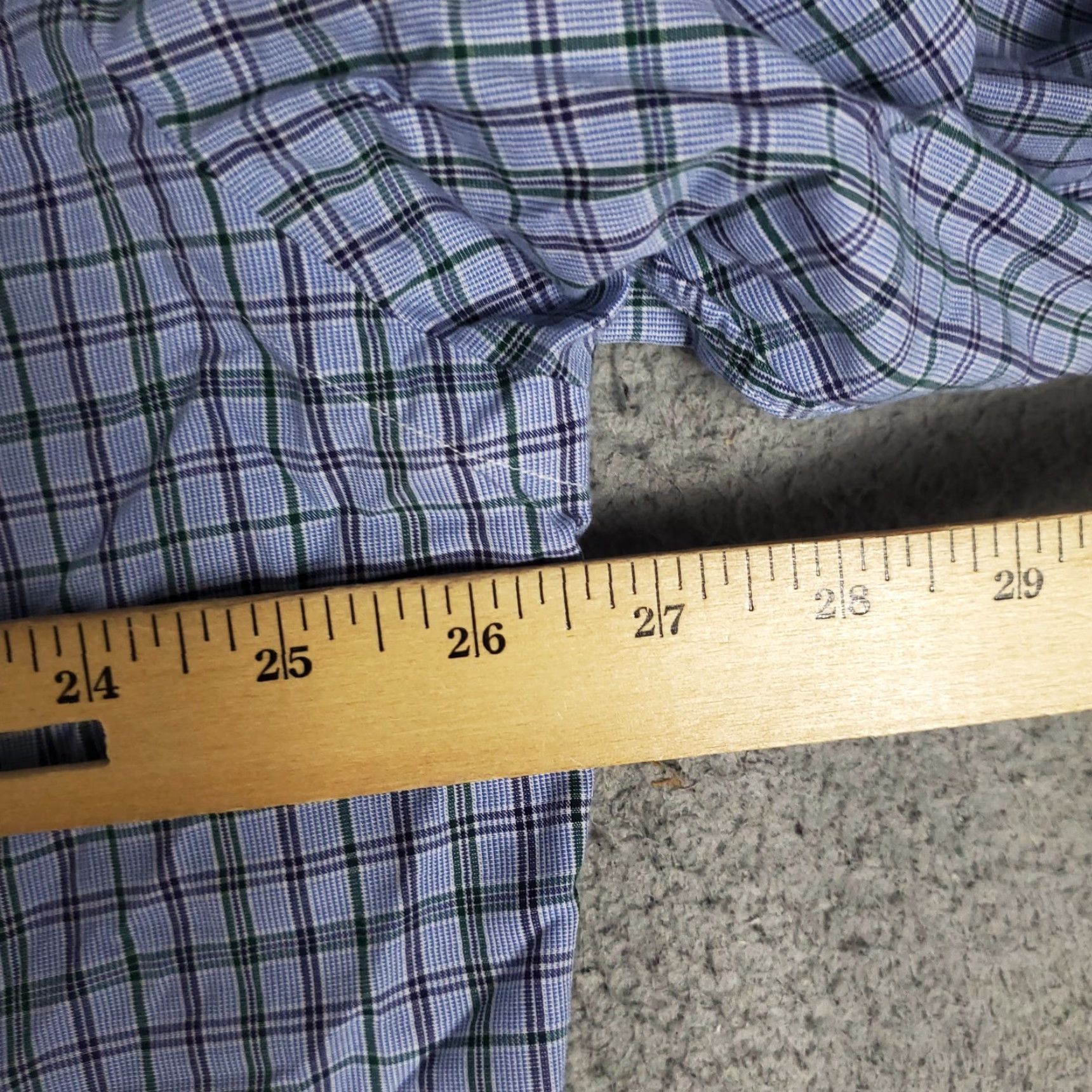 Ralph Lauren Ralph Lauren Shirt Mens 17.5 Blue Plaid Button-Down Long Sleeve Size 46R - 6 Thumbnail