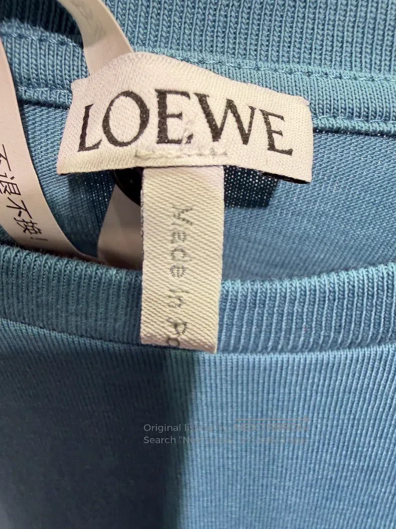 Loewe Loewe Short Loose Embroidered Logo Short Sleeve T-Shirt Size S / US 4 / IT 40 - 4 Thumbnail