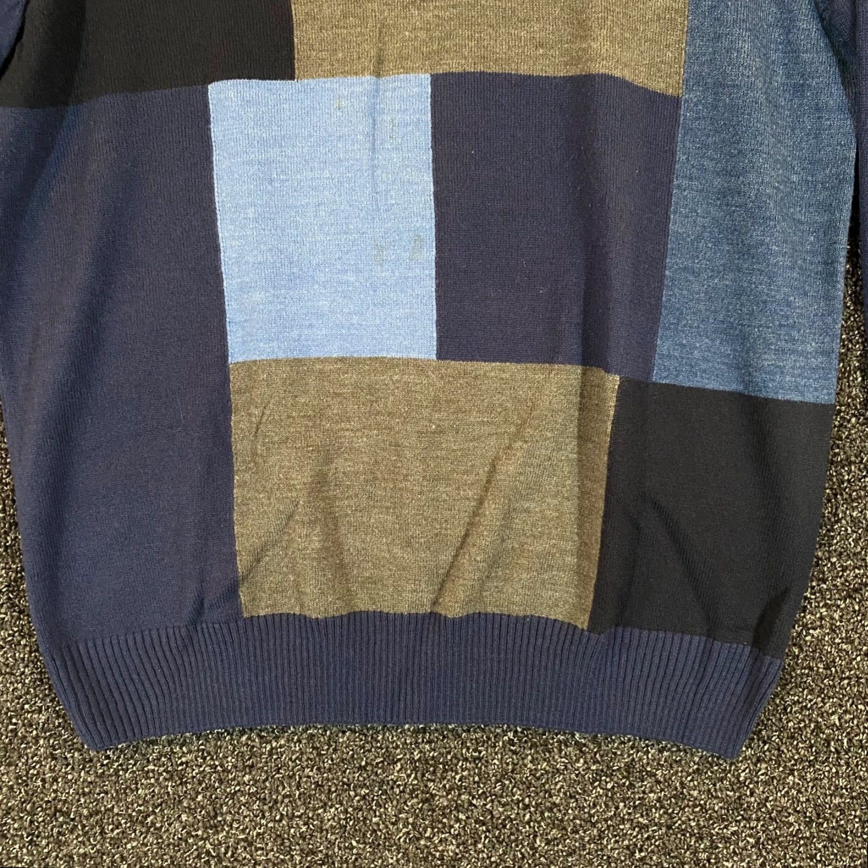 Vintage Tricots St Raphael Sweater Men Medium Blue Gray Plaid Long Sleeve Crew Neck Pullover Jumper Size US M / EU 48-50 / 2 - 4 Thumbnail
