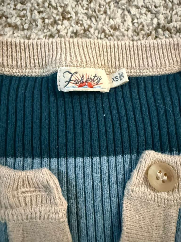Faherty Faherty Mikki Henley Sweater Organic Cotton/Cashmere - XS Size XS / US 0-2 / IT 36-38 - 3 Thumbnail