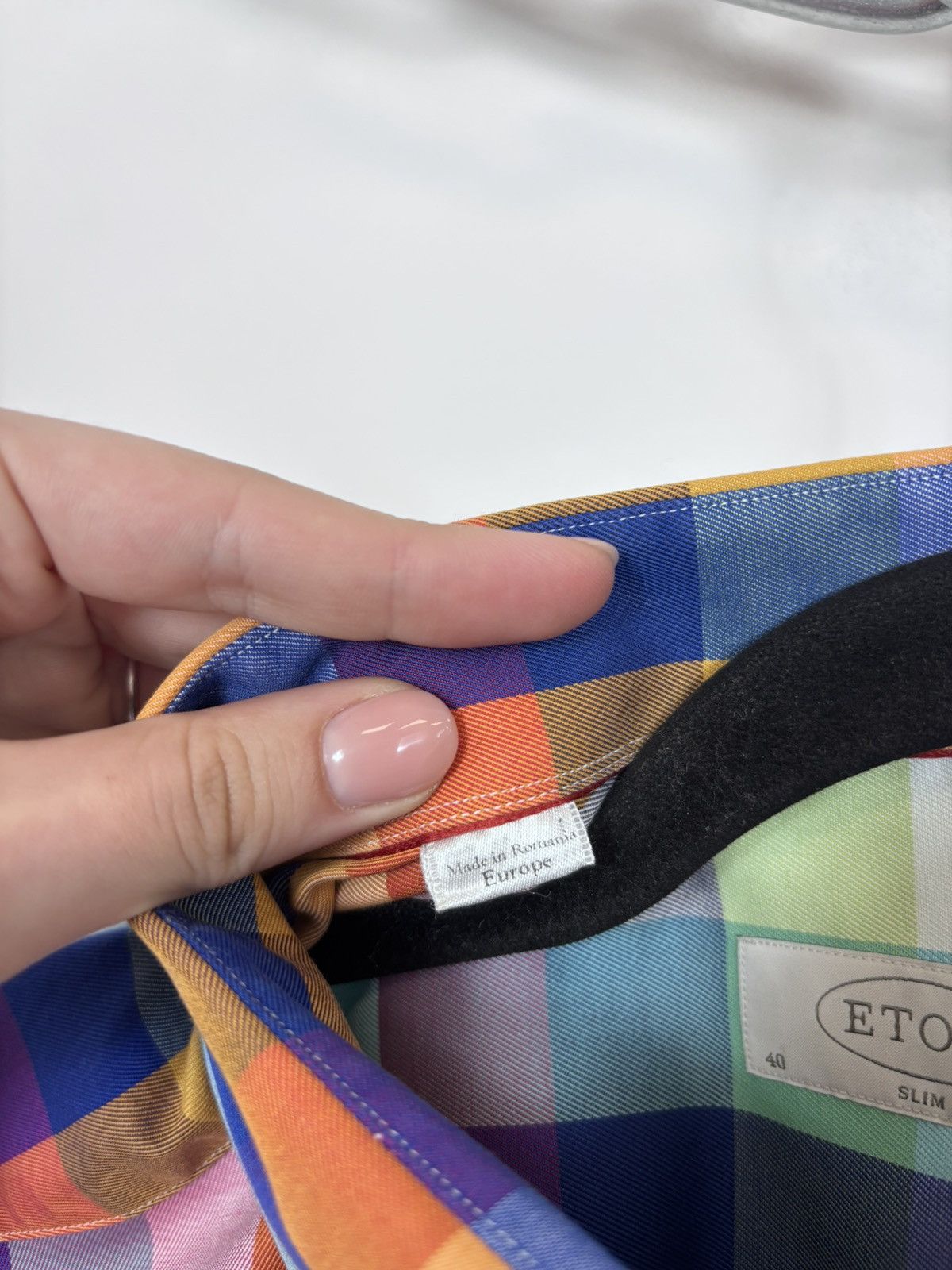Eton Eton Men’s Slim Fit Multicolor Check Long Sleeve Shirt Size US M / EU 48-50 / 2 - 16 Thumbnail