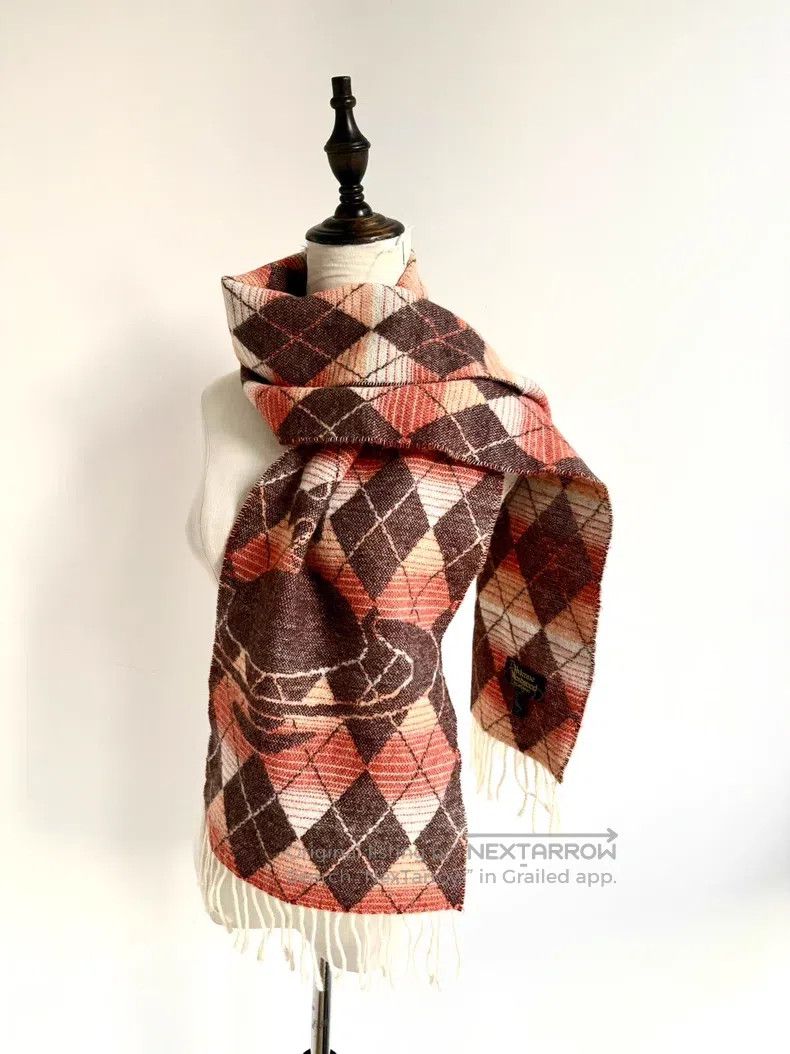 Vivienne Westwood Vivienne Westwood Gradient Orange Red Diamond Pattern Larg Size ONE SIZE - 1 Thumbnail
