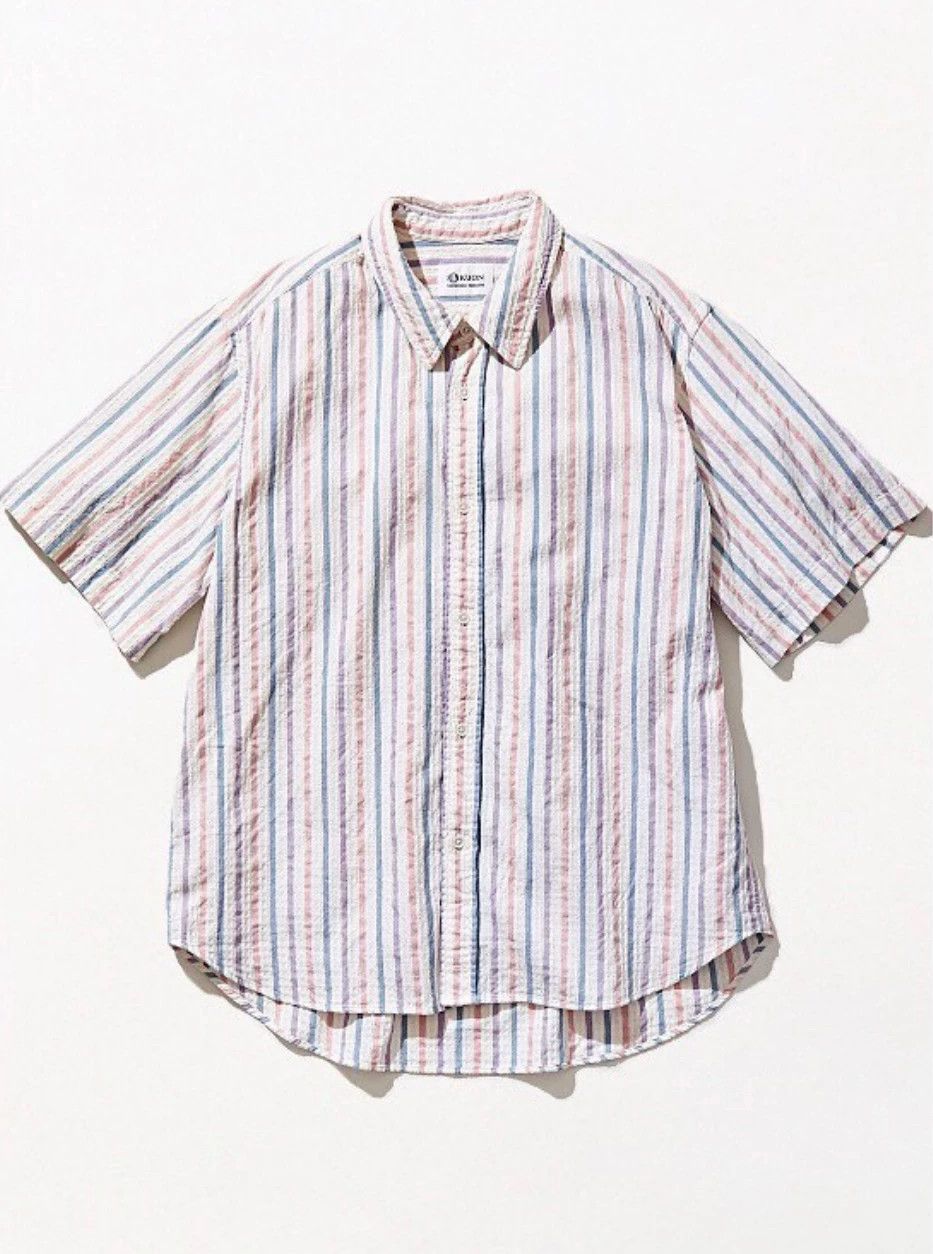 KUON handmade striped short sleeve shirt Size US XL / EU 56 / 4 - 1 Thumbnail