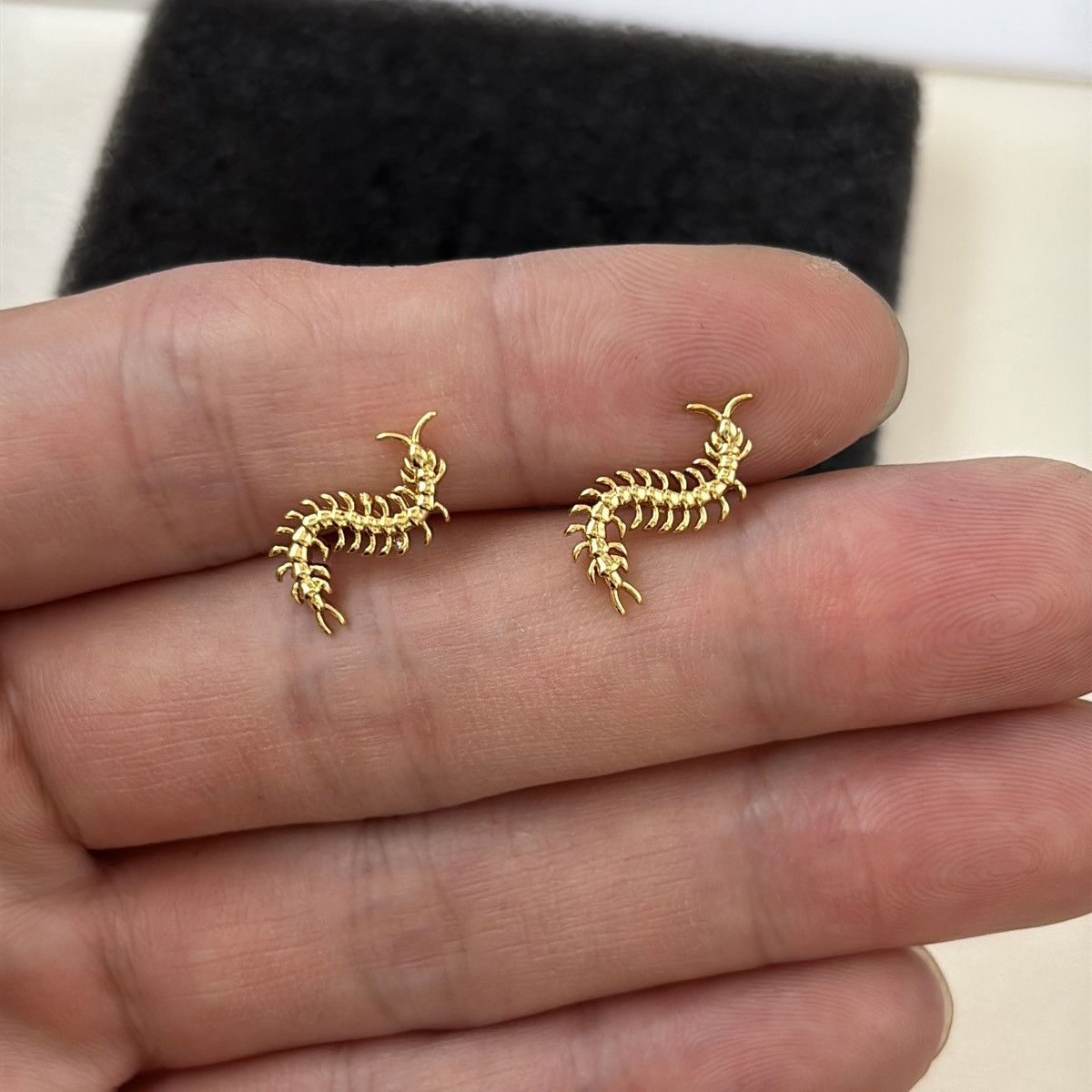 Other Centipede Stud Earrings for Men Women Punk Hip Hop Unisex Size ONE SIZE - 6 Thumbnail
