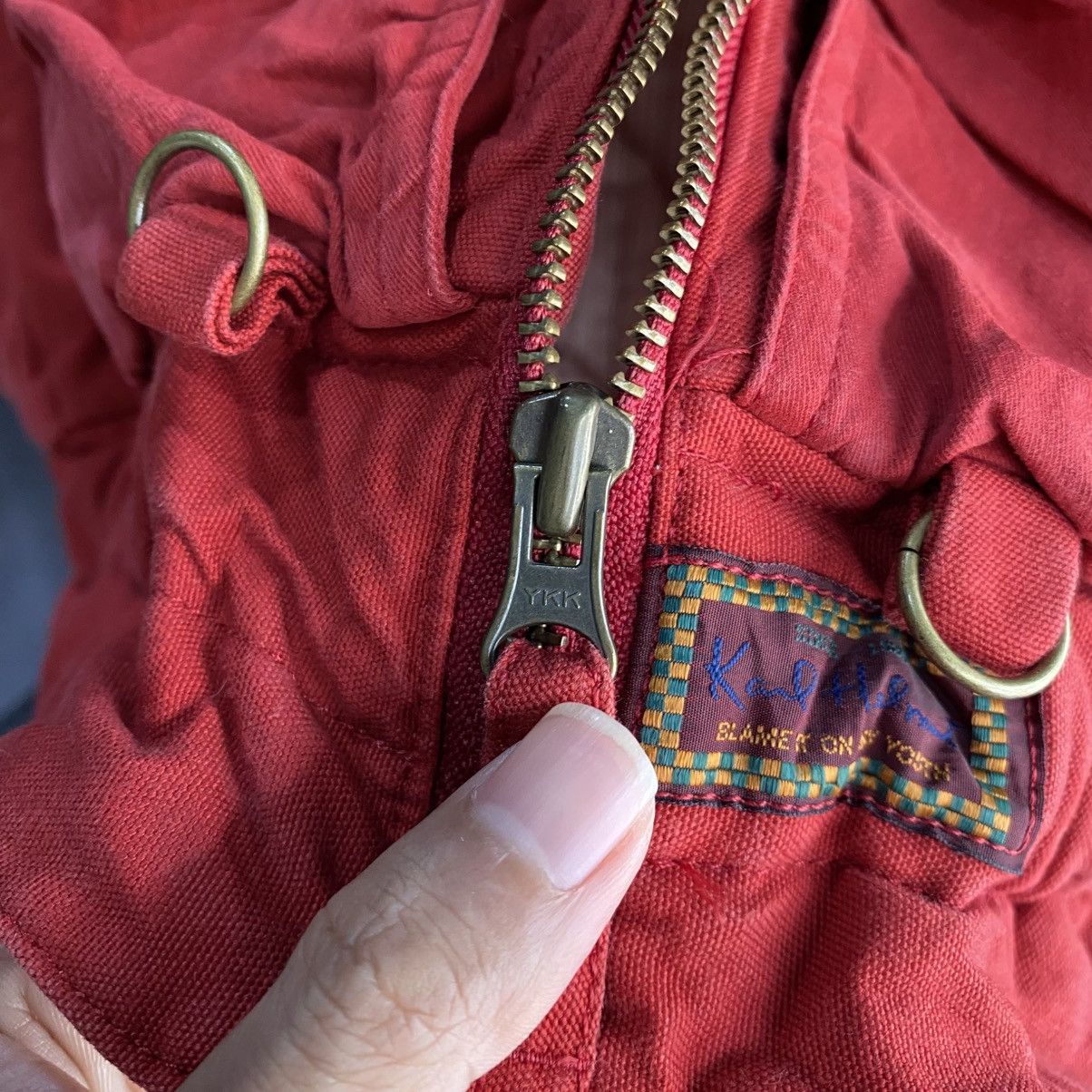 Karl Helmut RARE🔥 Karl Helmut Red Bomber jacket Hooded Size US M / EU 48-50 / 2 - 16 Thumbnail