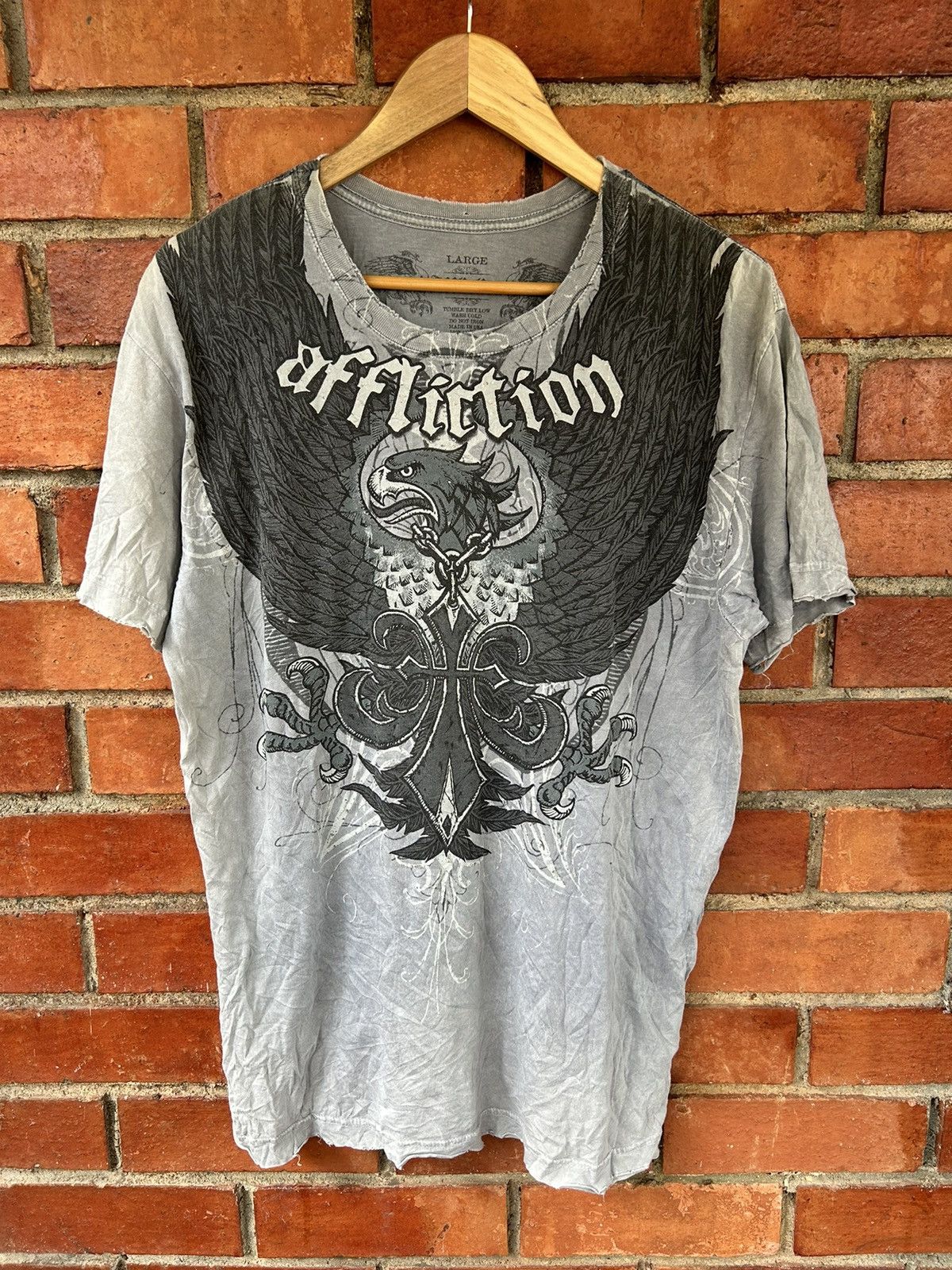 Affliction × Beauty Beast 💥 RARE AFFLICTION BAMBOO WINGS TEE Size US L / EU 52-54 / 3 - 1 Thumbnail