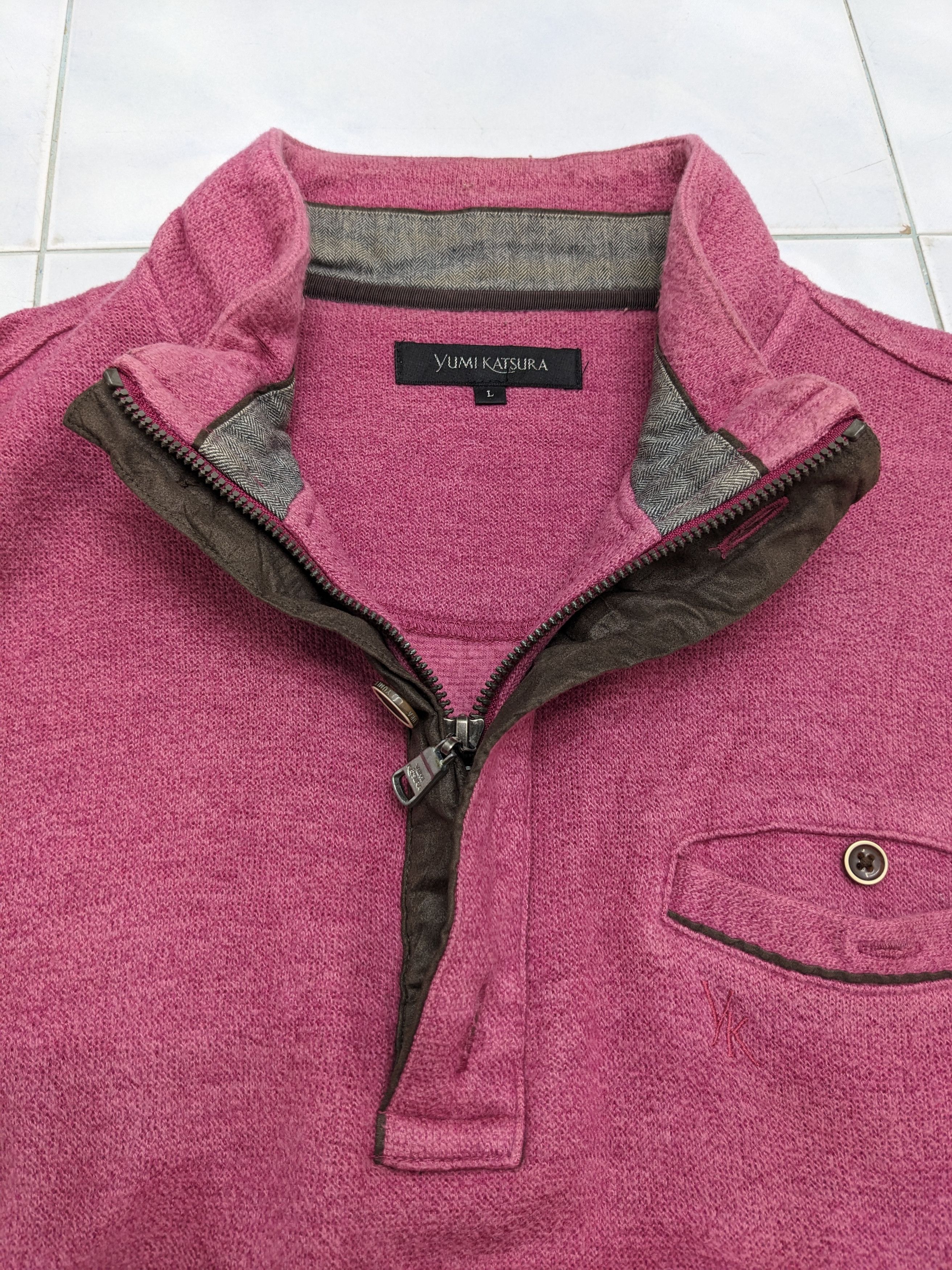 Japanese Brand JAPANESE DESIGNER YUMI KATSURA SINGLE POCKET SWEATSHIRT Size L / US 10 / IT 46 - 10 Thumbnail