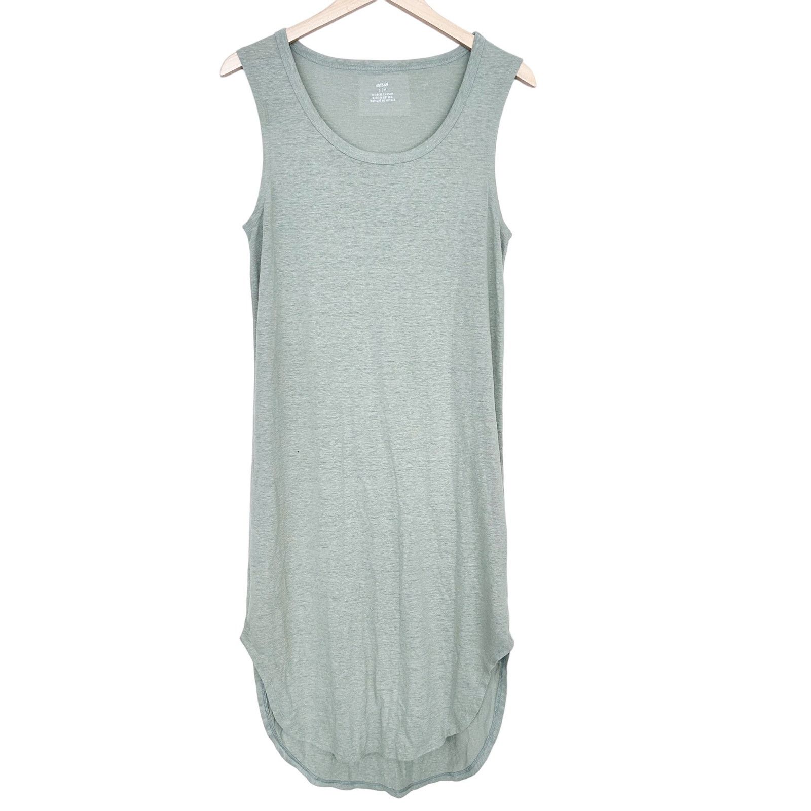 Other Aerie Green Linen Blend Sleeveless Midi Dress Sz S Size S / US 4 / IT 40 - 5 Thumbnail