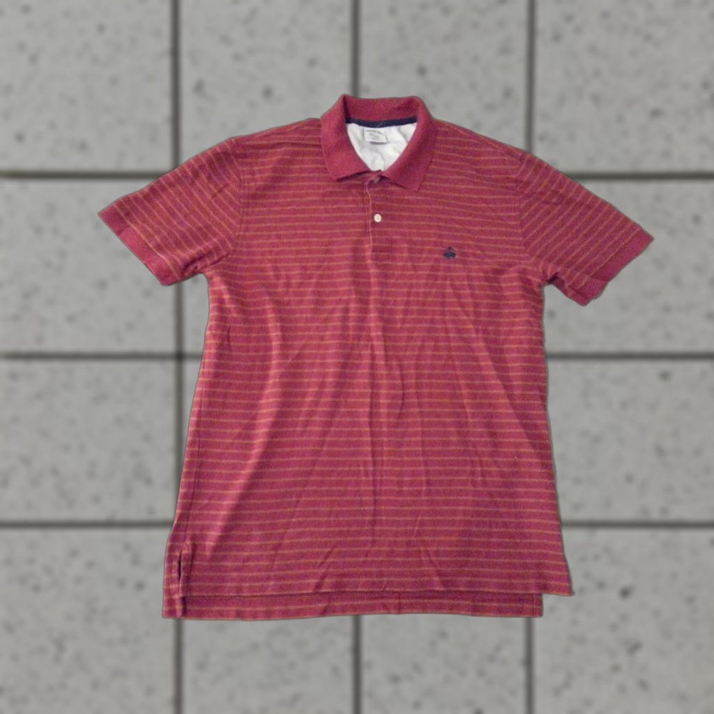Brooks Brothers Mens Brooks Brothers Polo Shirt Stripes Red L Large Size US L / EU 52-54 / 3 - 1 Thumbnail