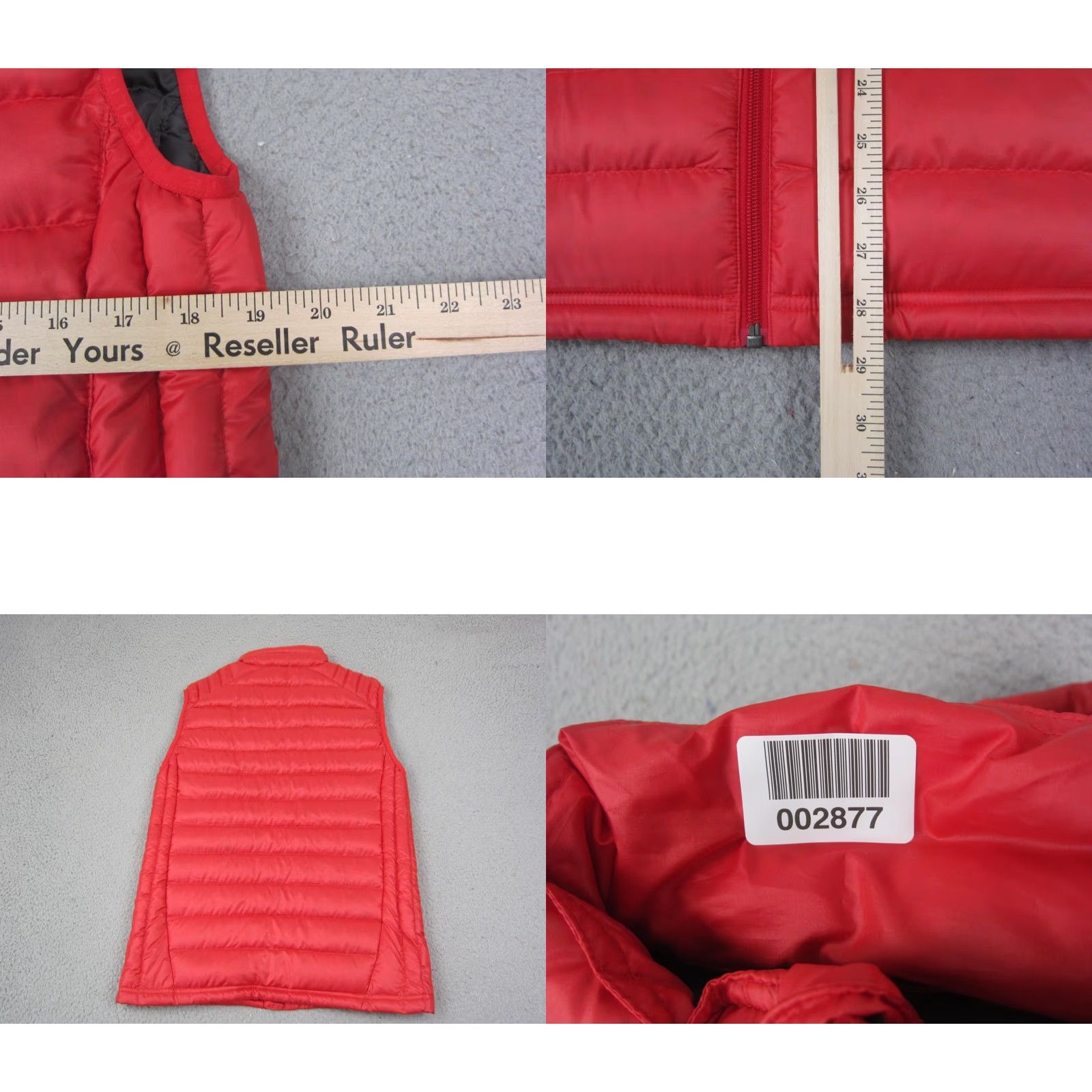 Vintage GoLite Vest Mens S Red Puffer Down Full Zip 800 Pertex Microlight Mid-Length Quilted Lightweight Rvrsbl Jacket/Coat Solid Pattern Outdoors Size US S / EU 44-46 / 1 - 8 Thumbnail
