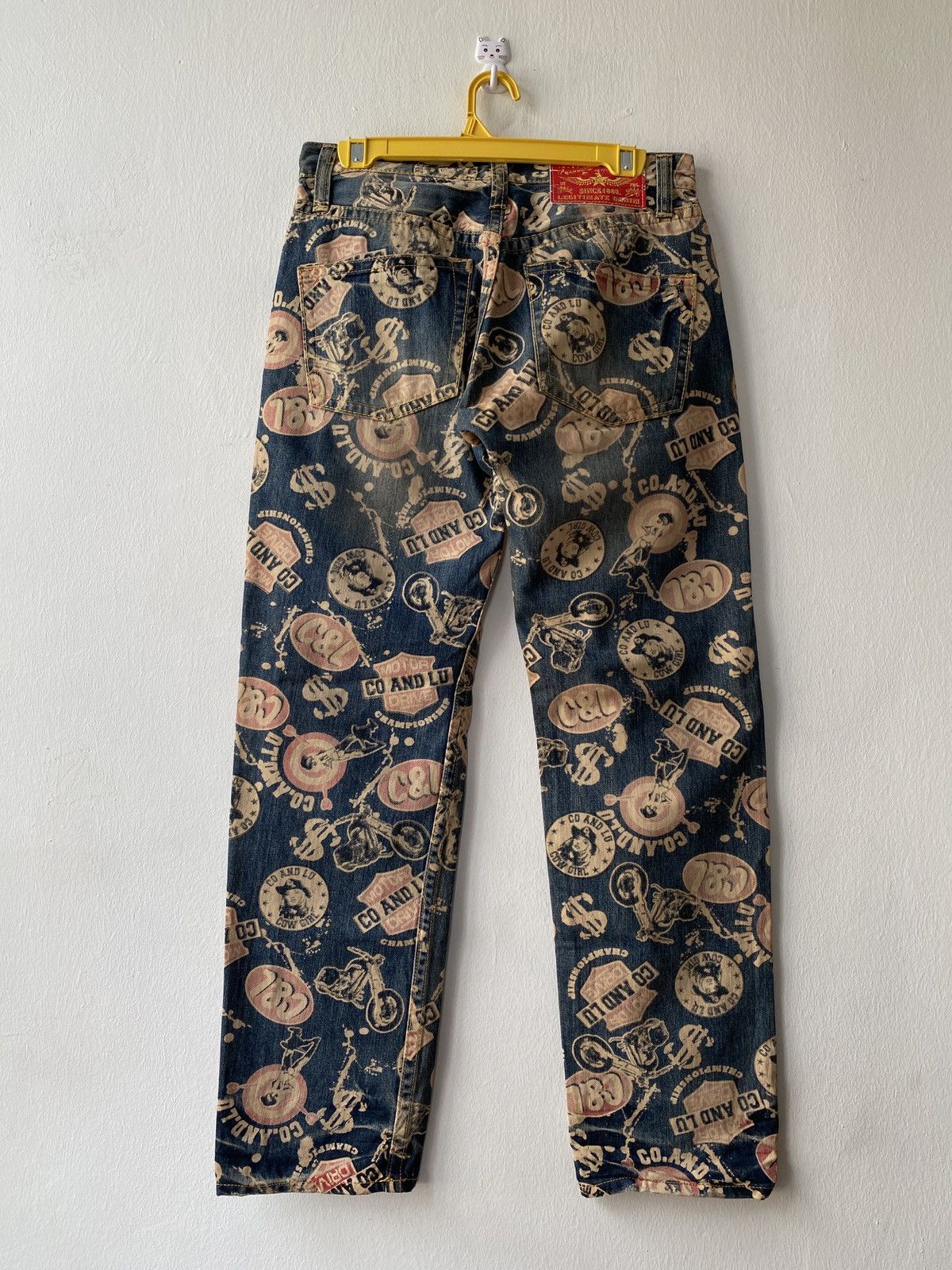 Hysteric Glamour × Japanese Brand Japanese Brand Co & Lu Fullprint Design Denim Size US 29 - 2 Thumbnail