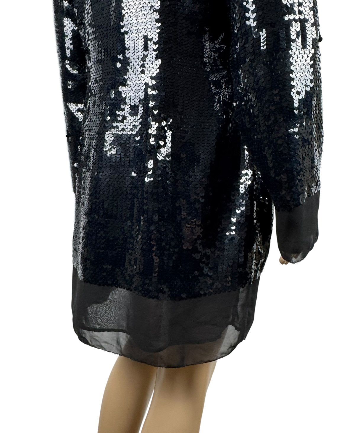 Karl Lagerfeld Karl Lagerfeld Mini Dress Sequins Mesh Decor size M V-Neck Size M / US 6-8 / IT 42-44 - 9 Thumbnail