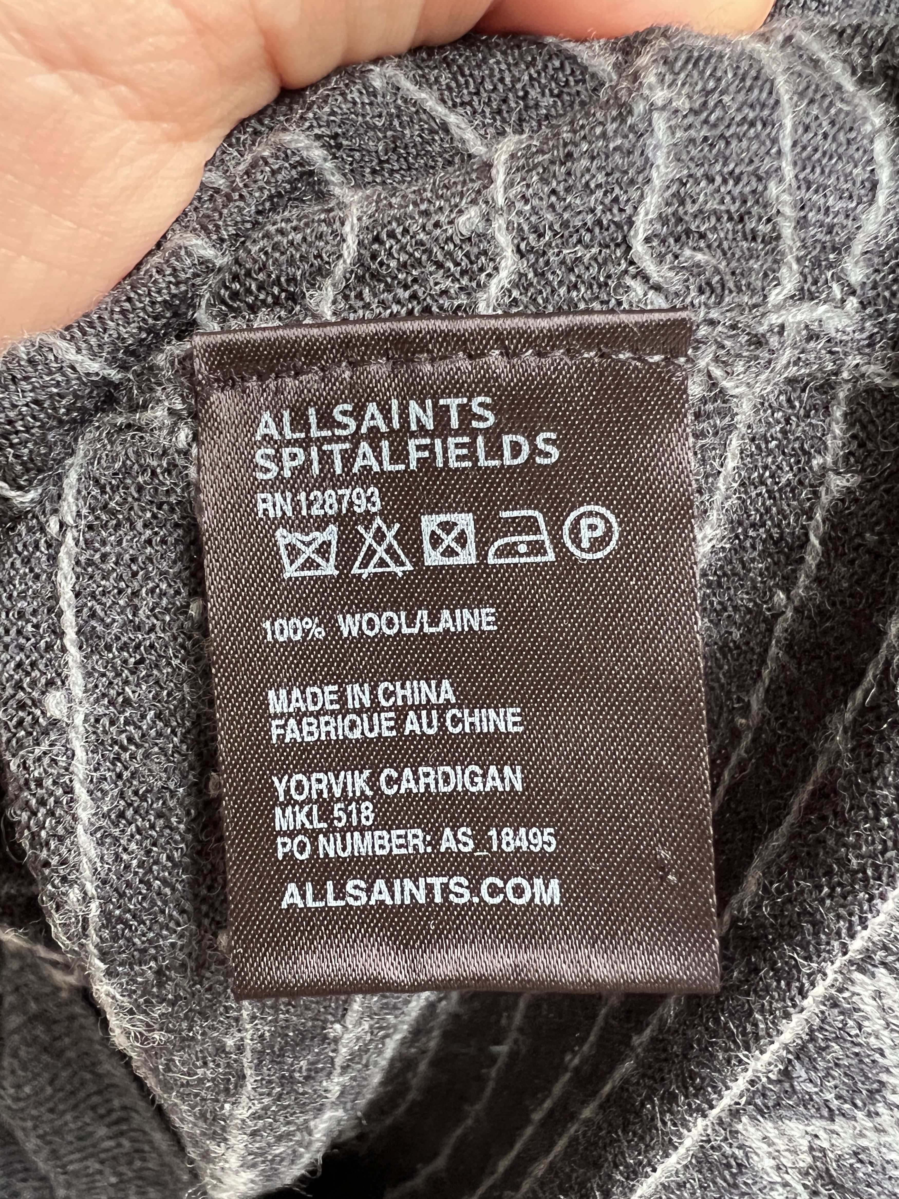 Allsaints Allsaints Yorvik Cable Knitted Wool Cardigan Sweater Size US S / EU 44-46 / 1 - 4 Thumbnail