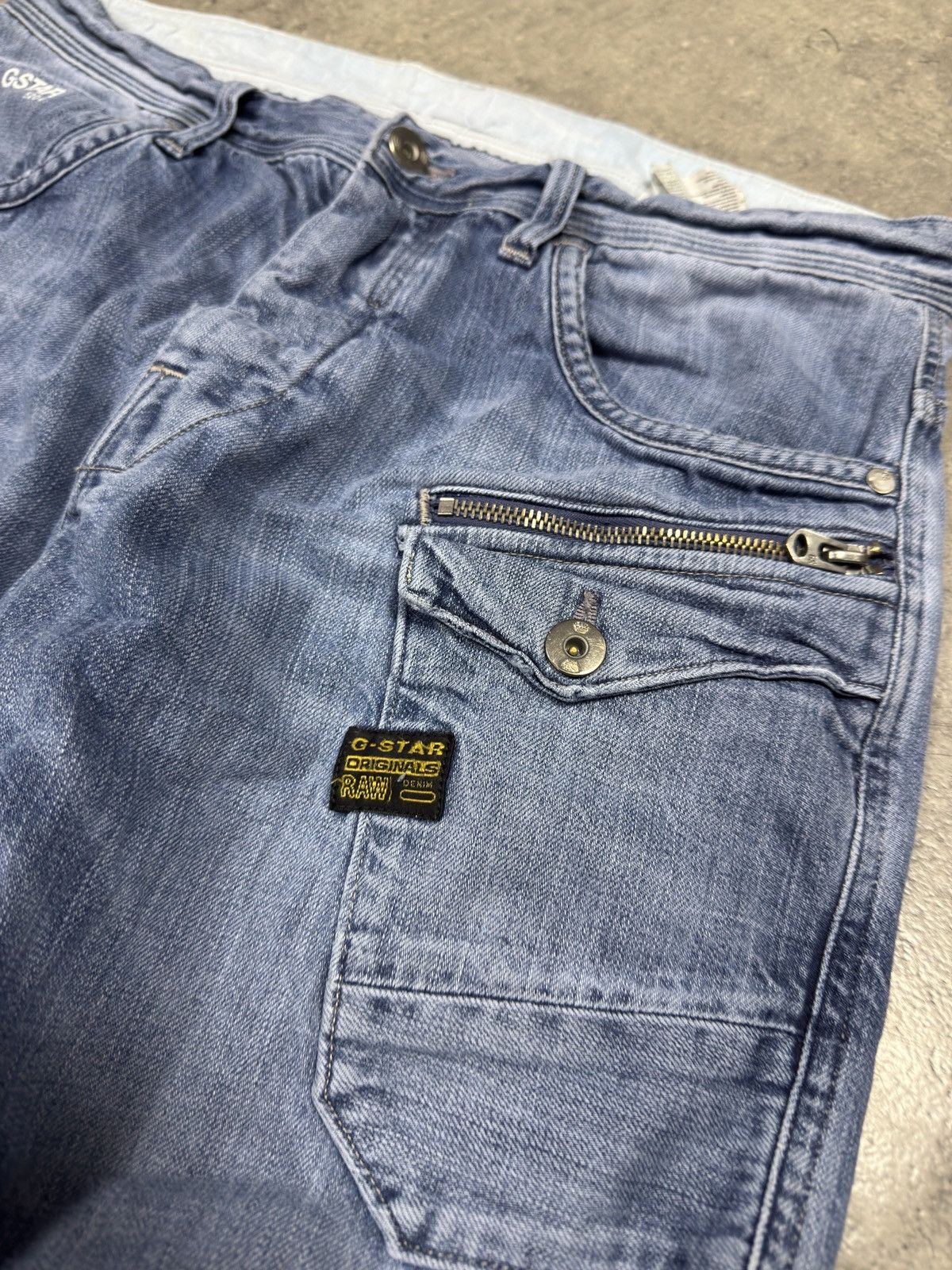 ᶠᵃⁿᶜʸᵍᵘʸ Vintage G-Star Baggy Washed Denim Jeans leg Y2K