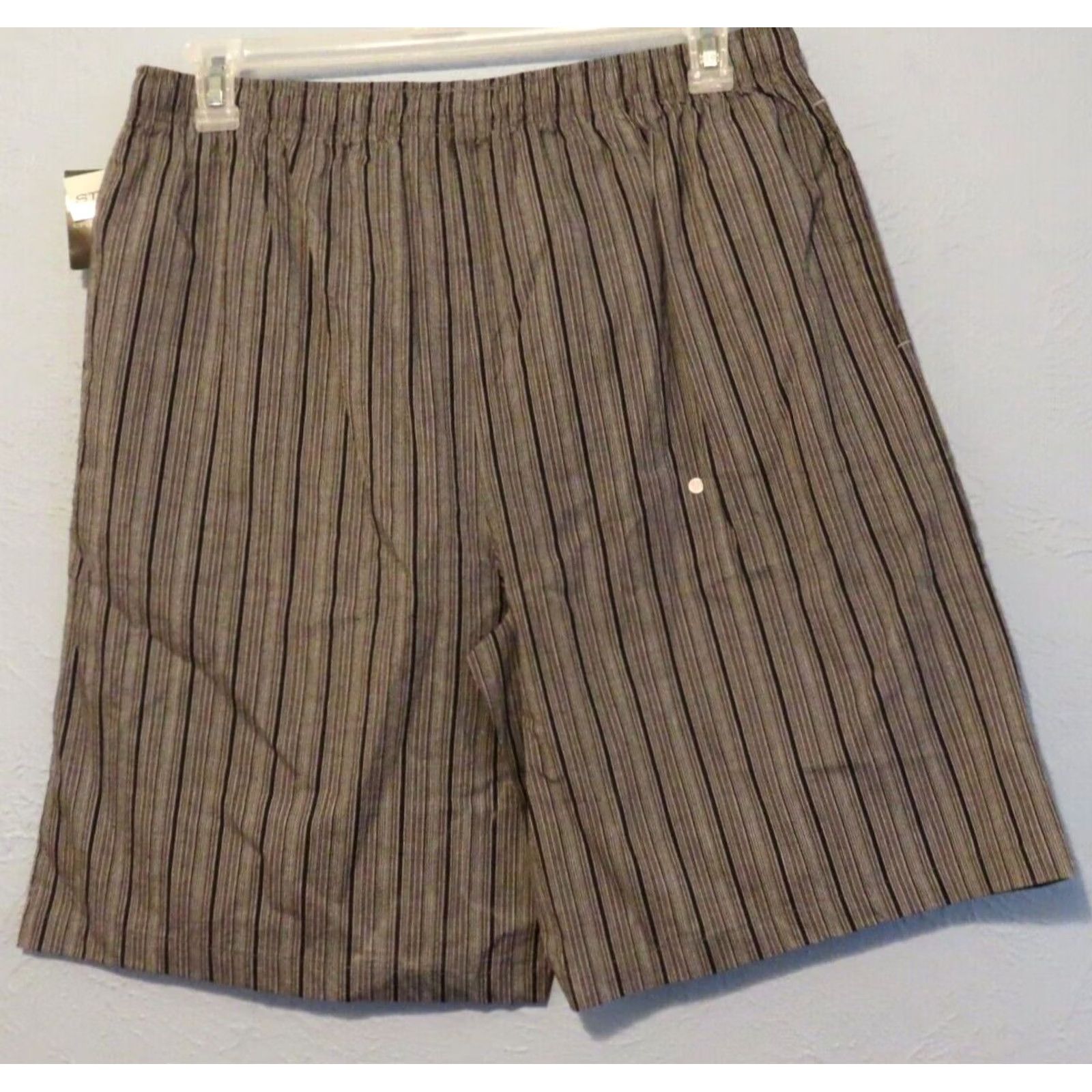 Croft & Barrow Croft & Barrow Swim Trunks Men L Gray with Black Stripes New W/Tags Size US 33 - 6 Thumbnail