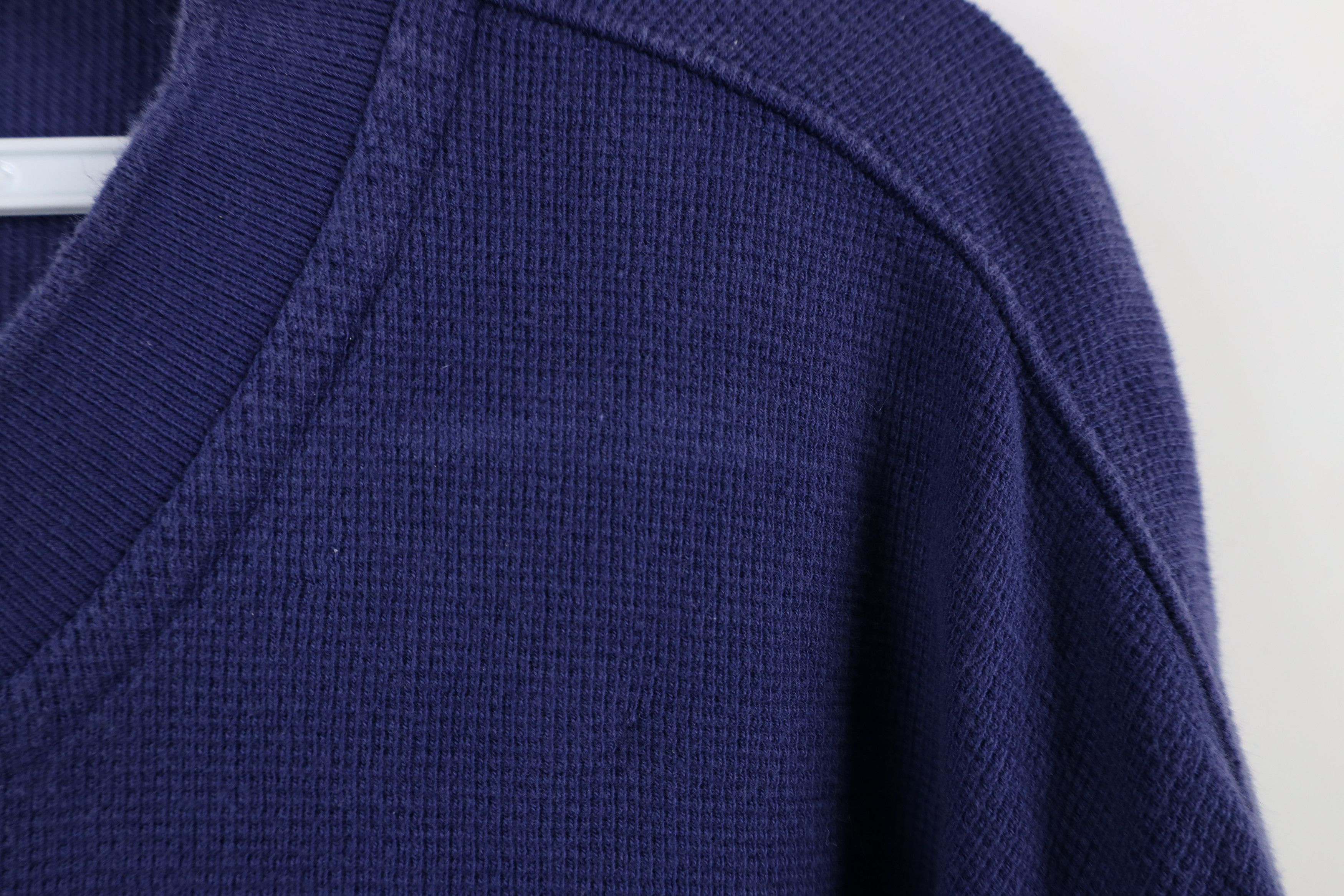 Eddie Bauer × Vintage Vintage 90s Eddie Bauer Thermal Waffle Knit Henley T-Shirt Size US XXL / EU 58 / 5 - 5 Thumbnail