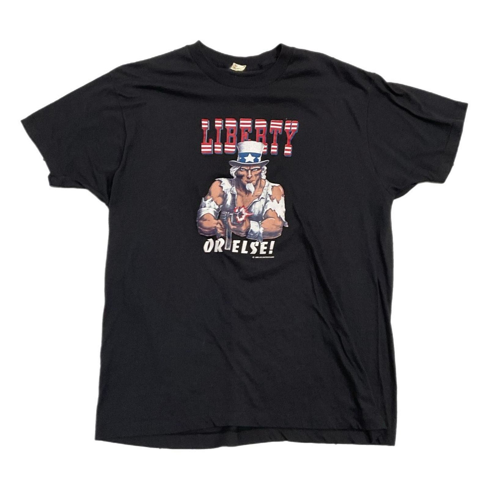 Other Liberty Or Else! Vintage 80s T-Shirt Size US XXL / EU 58 / 5 - 1 Thumbnail