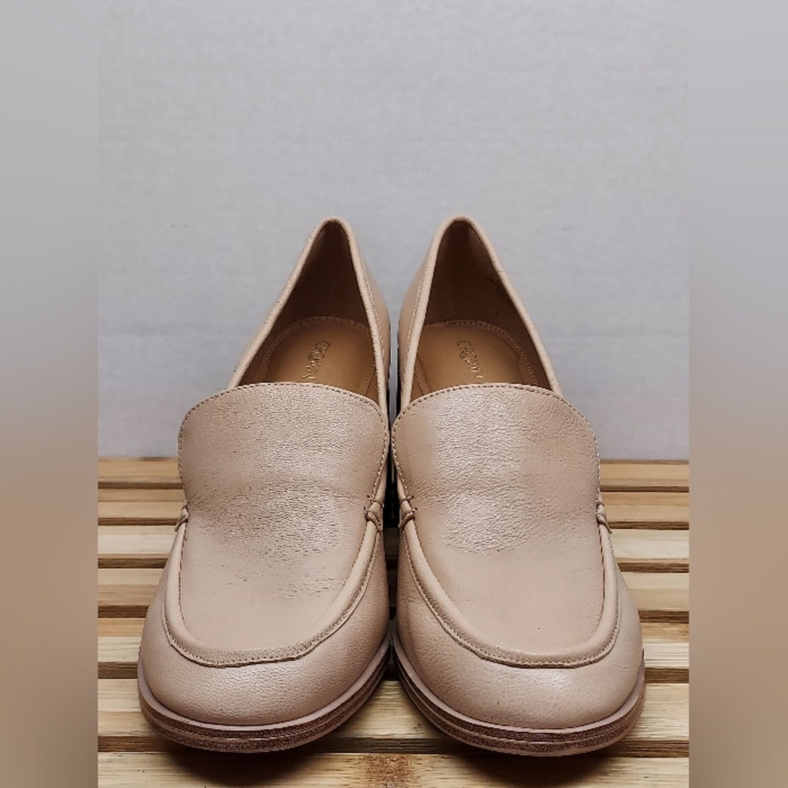 Other Crown Vintage Womens Beigh Caitlun Block Heel Pumps Size 10 Size US 10 / IT 40 - 5 Thumbnail