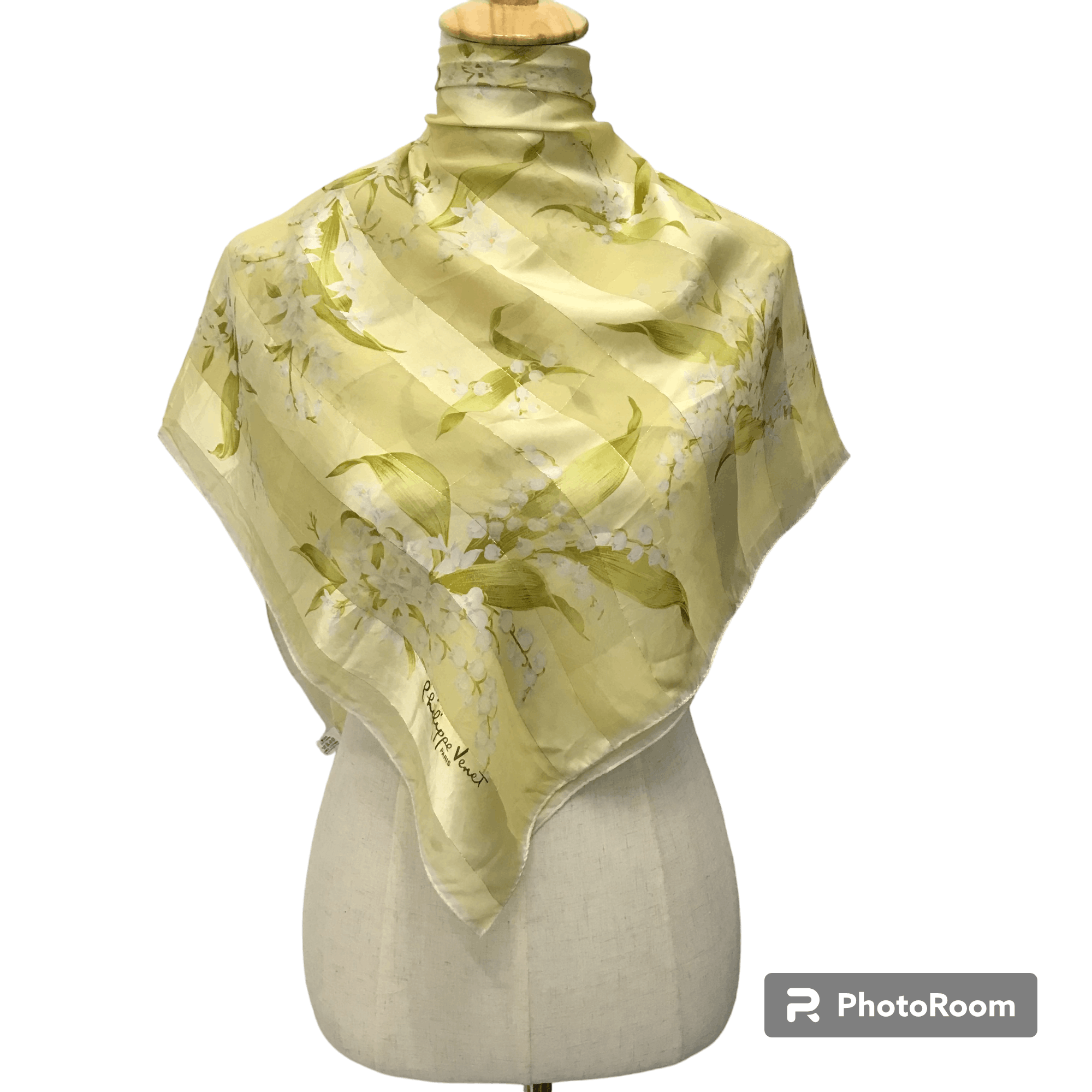 Vintage Vintage Philippe Venet Slit Thread Floral Silk Scarf M88 Size ONE SIZE - 1 Thumbnail