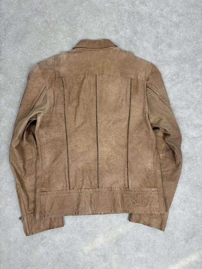 Dolce & Gabbana 2000s Dolce & Gabbana Beige Rodeo Leather Jacket Size US M / EU 48-50 / 2 - 6 Thumbnail