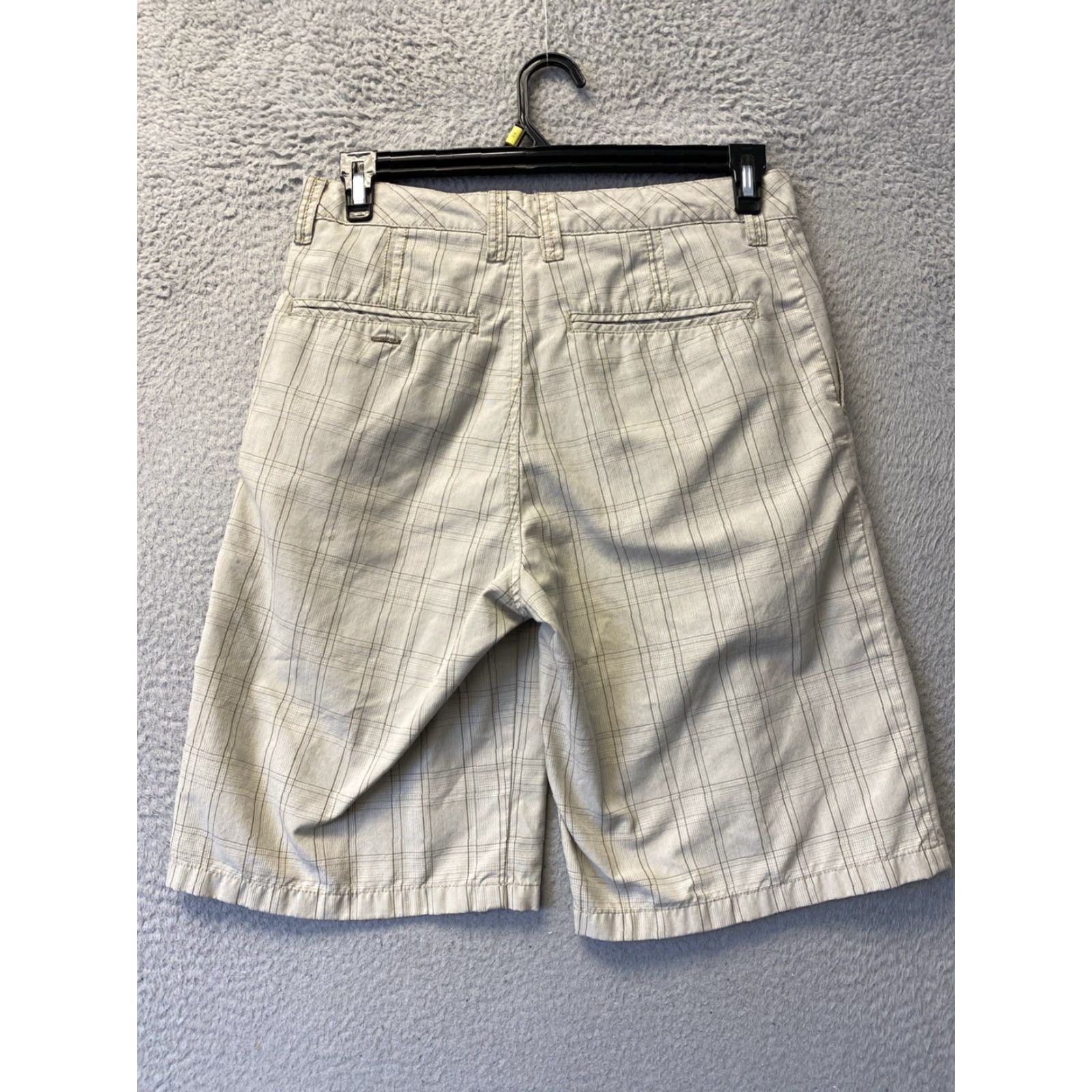 Quiksilver Quicksilver Men Shorts - Cargo Quick Dry Plaid Light Brown, 32 Inseam 9, Regular, Outdoor Sports, Casual, Zipper Closure, Pocketed, Polyester Blend Size US 32 / EU 48 - 7 Thumbnail