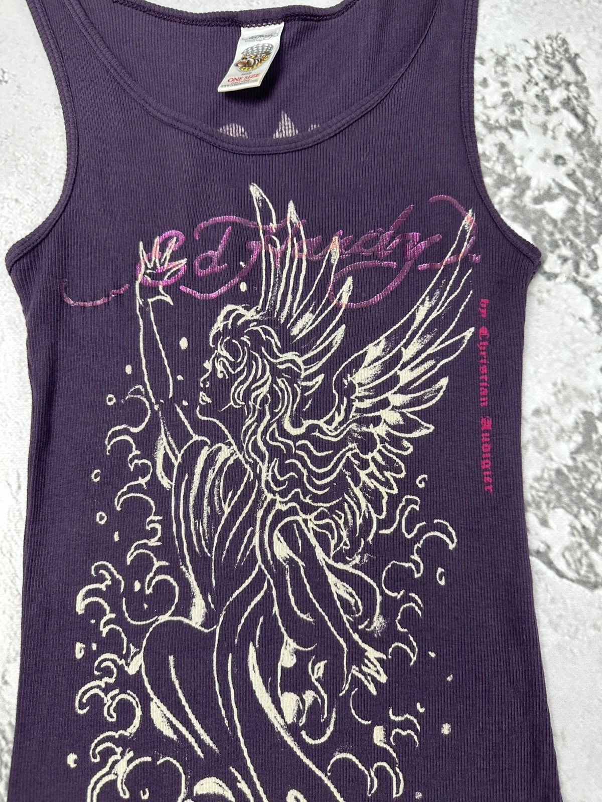 Ed Hardy Vintage Y2k Ed hardy by Christian Audigier Pray For Surf Top Size ONE SIZE - 3 Thumbnail