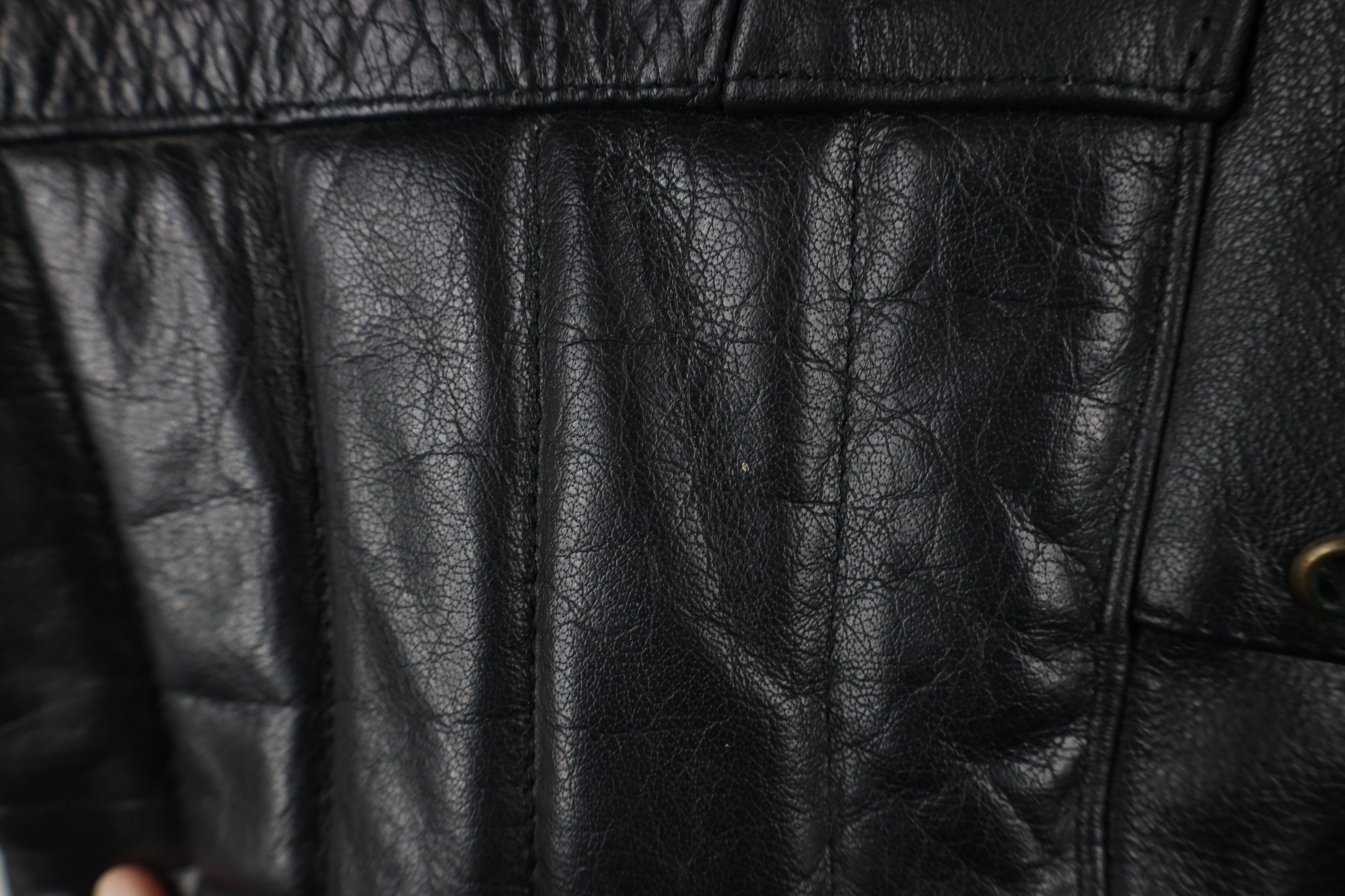 Vintage Vintage 90s Streetwear Padded Leather Motorcycle Jacket Size US M / EU 48-50 / 2 - 13 Thumbnail